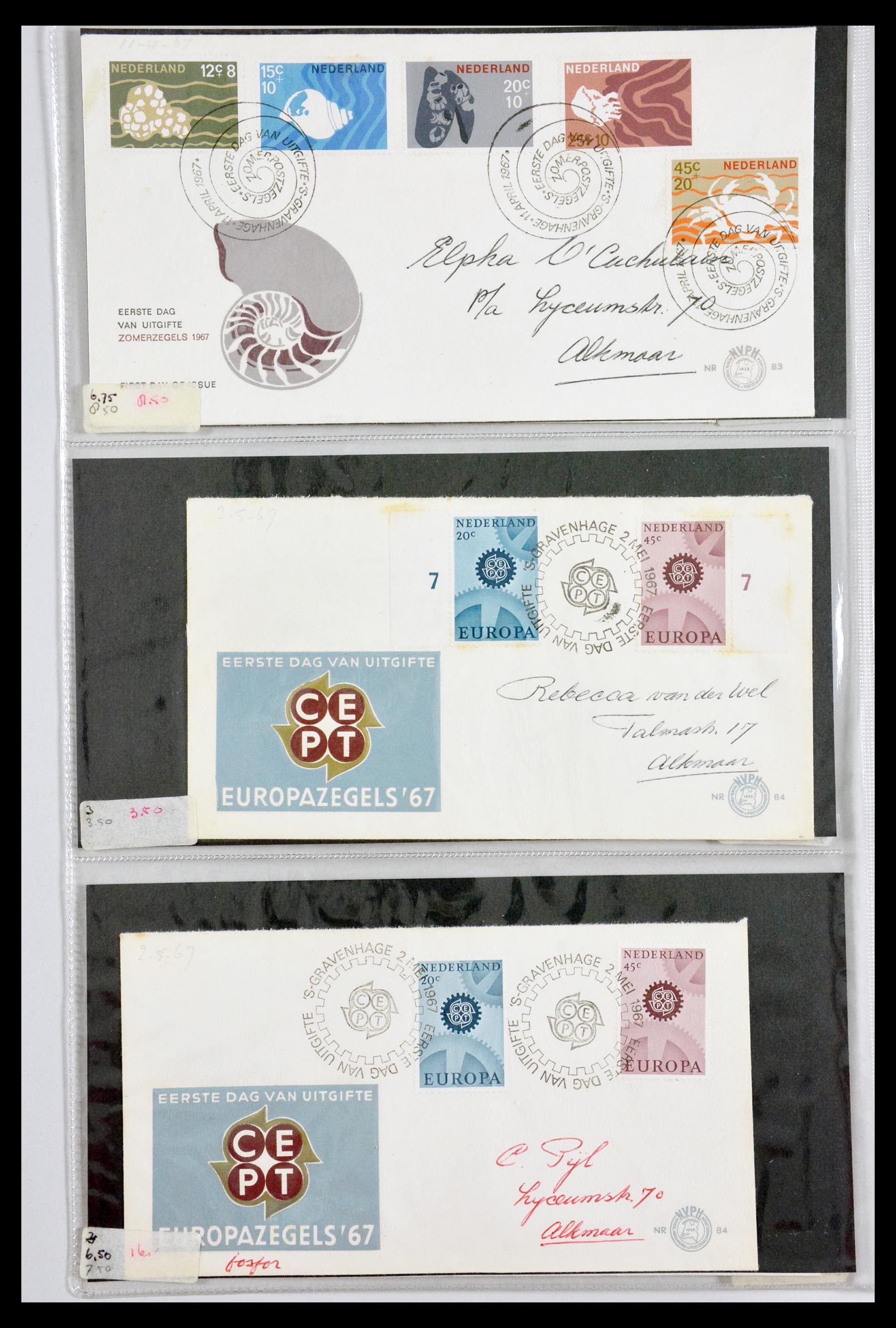 29540 030 - 29540 Netherlands 1950-1982 FDC's.