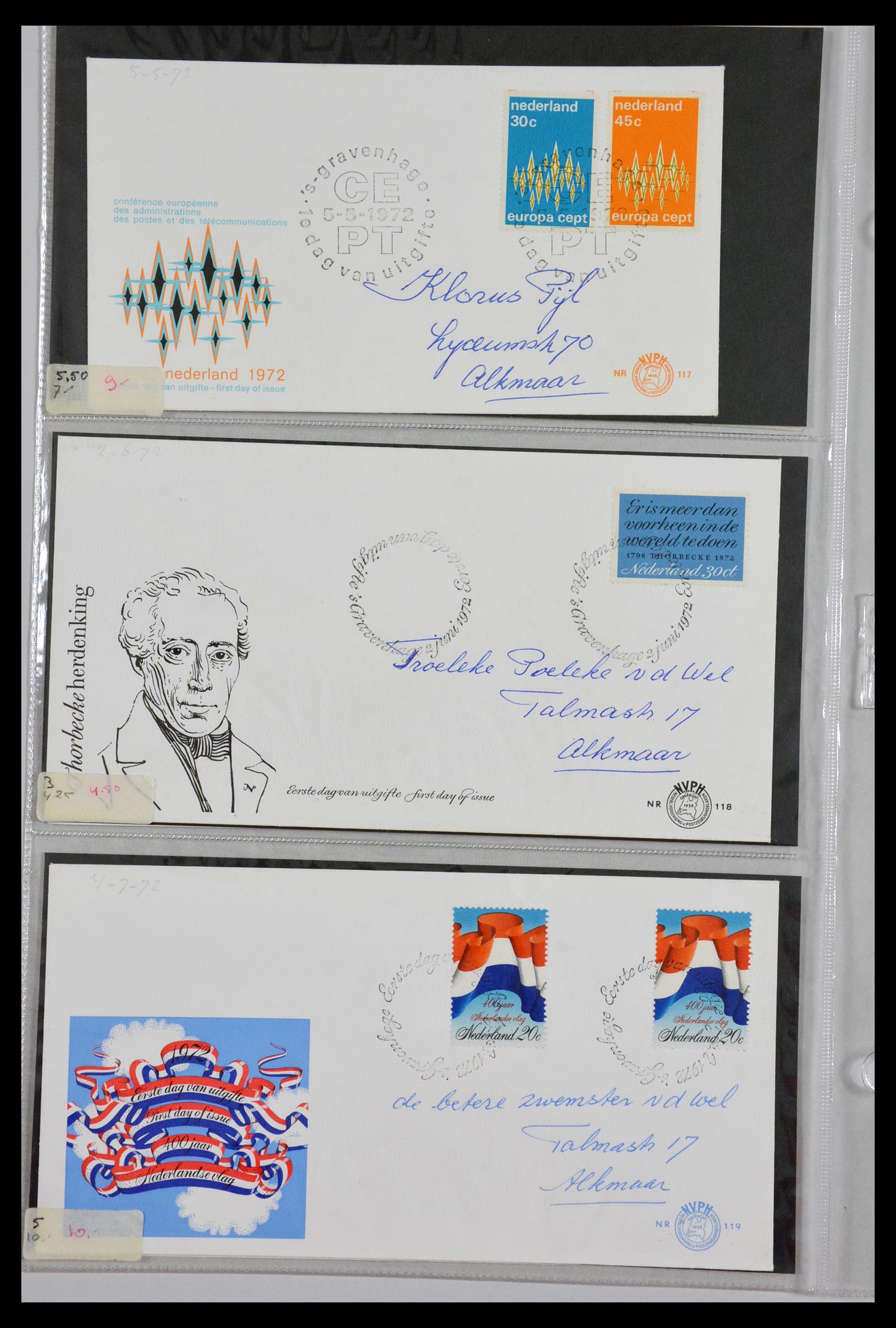 29540 042 - 29540 Netherlands 1950-1982 FDC's.