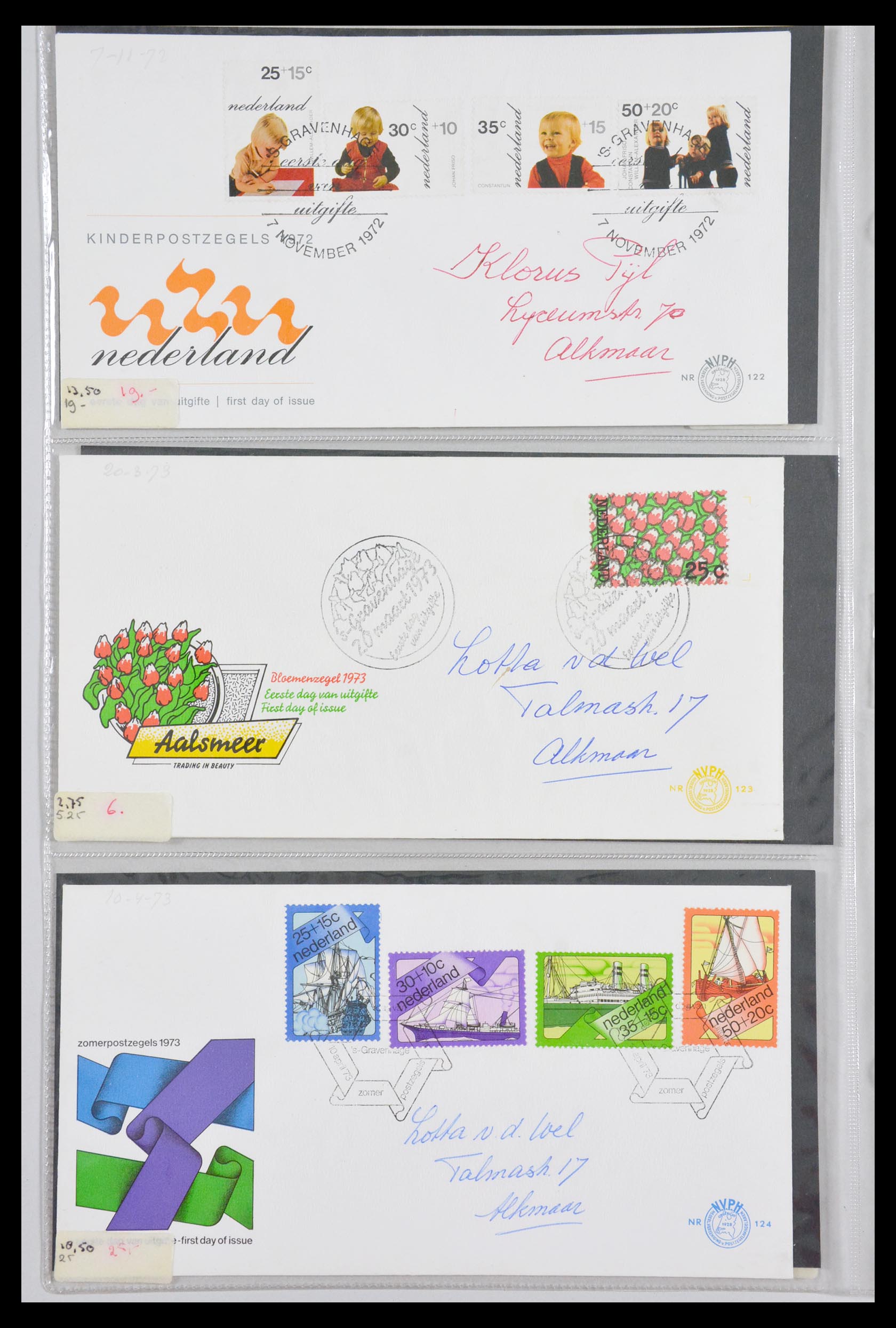 29540 044 - 29540 Netherlands 1950-1982 FDC's.