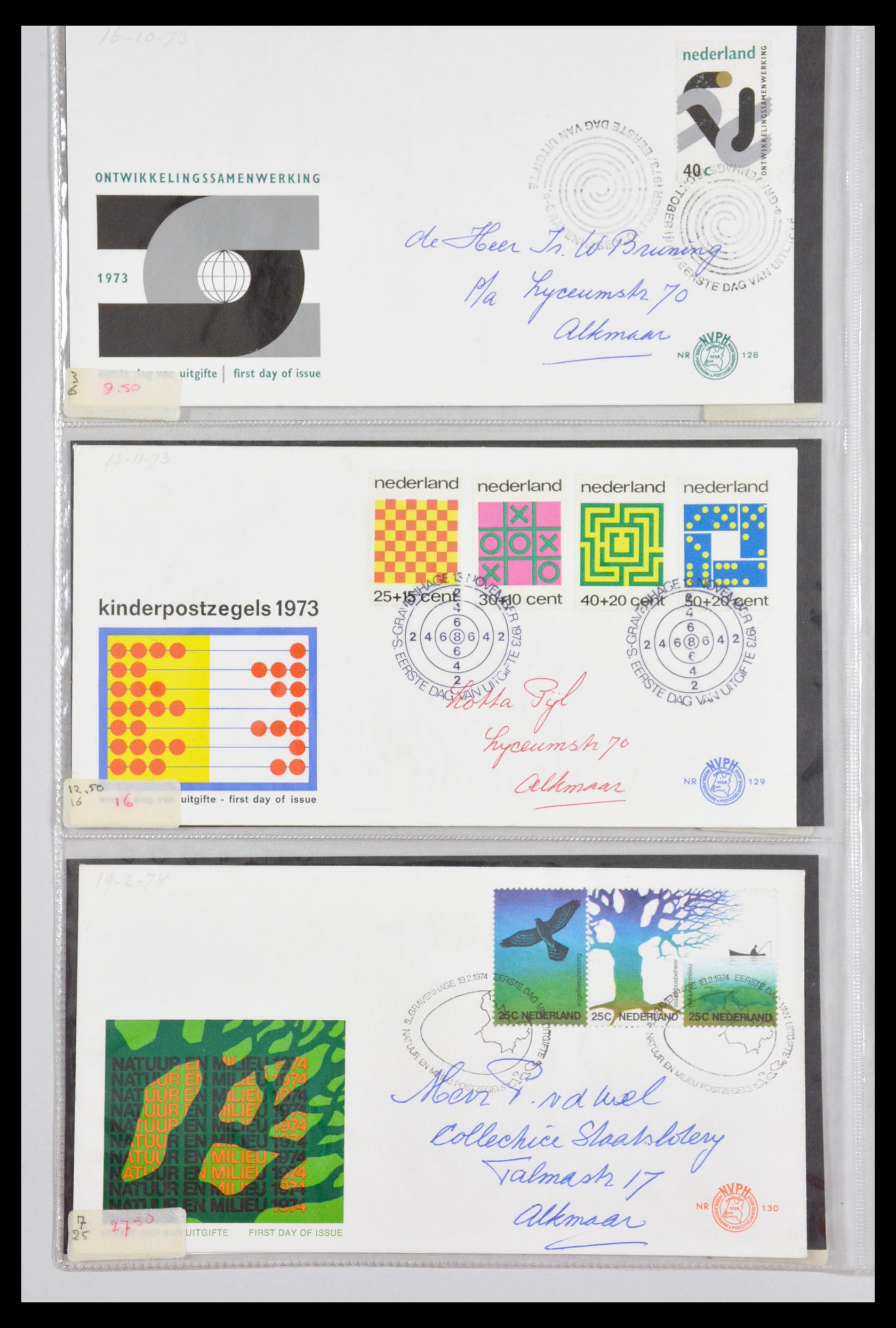 29540 046 - 29540 Netherlands 1950-1982 FDC's.