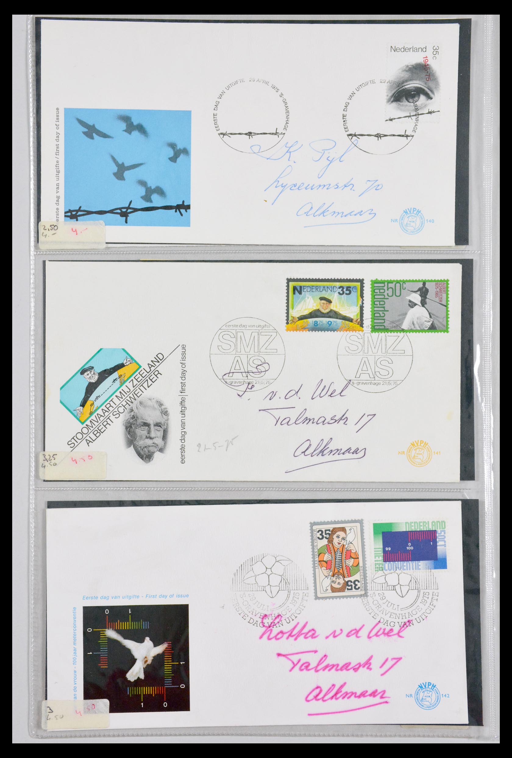 29540 050 - 29540 Netherlands 1950-1982 FDC's.