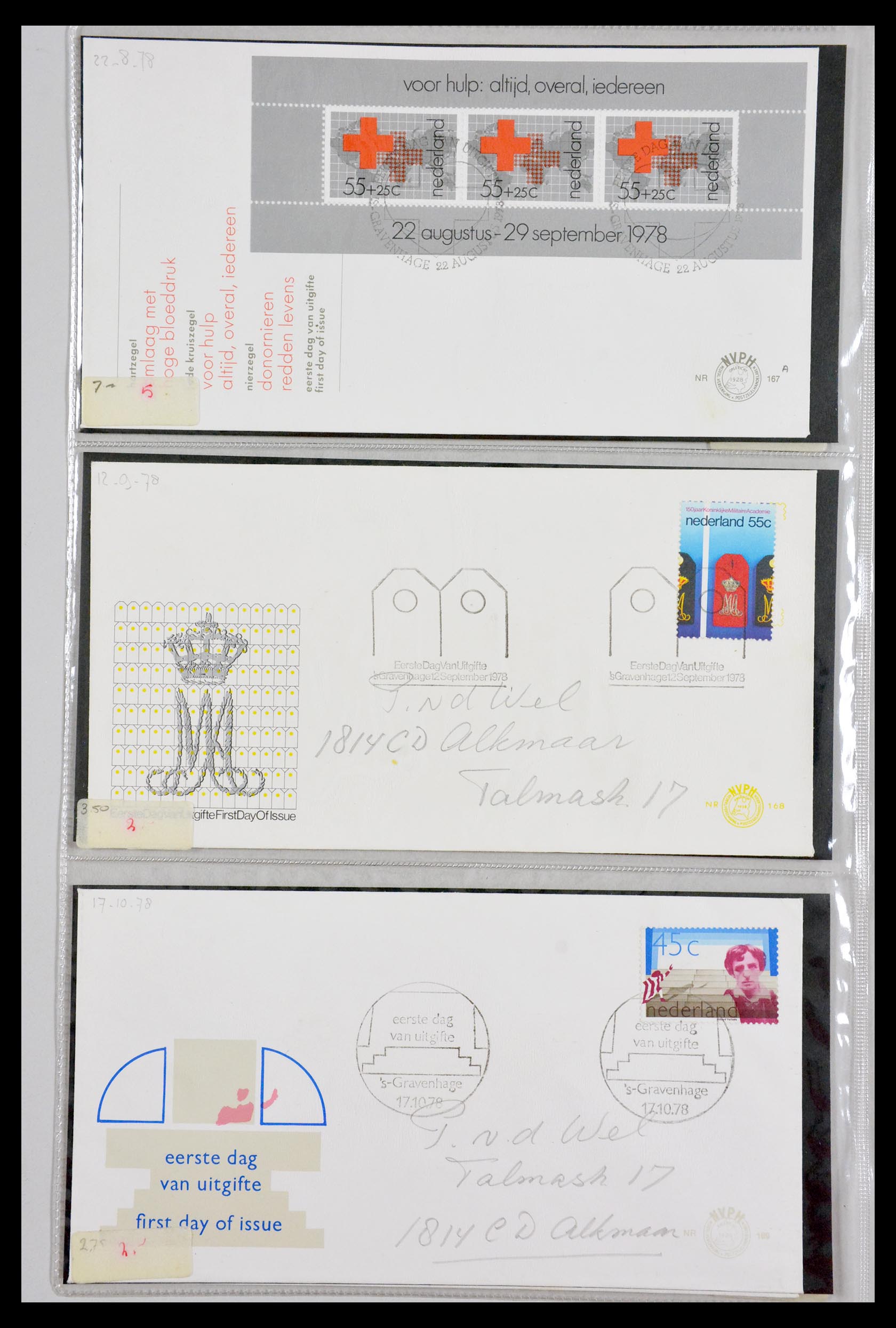 29540 061 - 29540 Netherlands 1950-1982 FDC's.