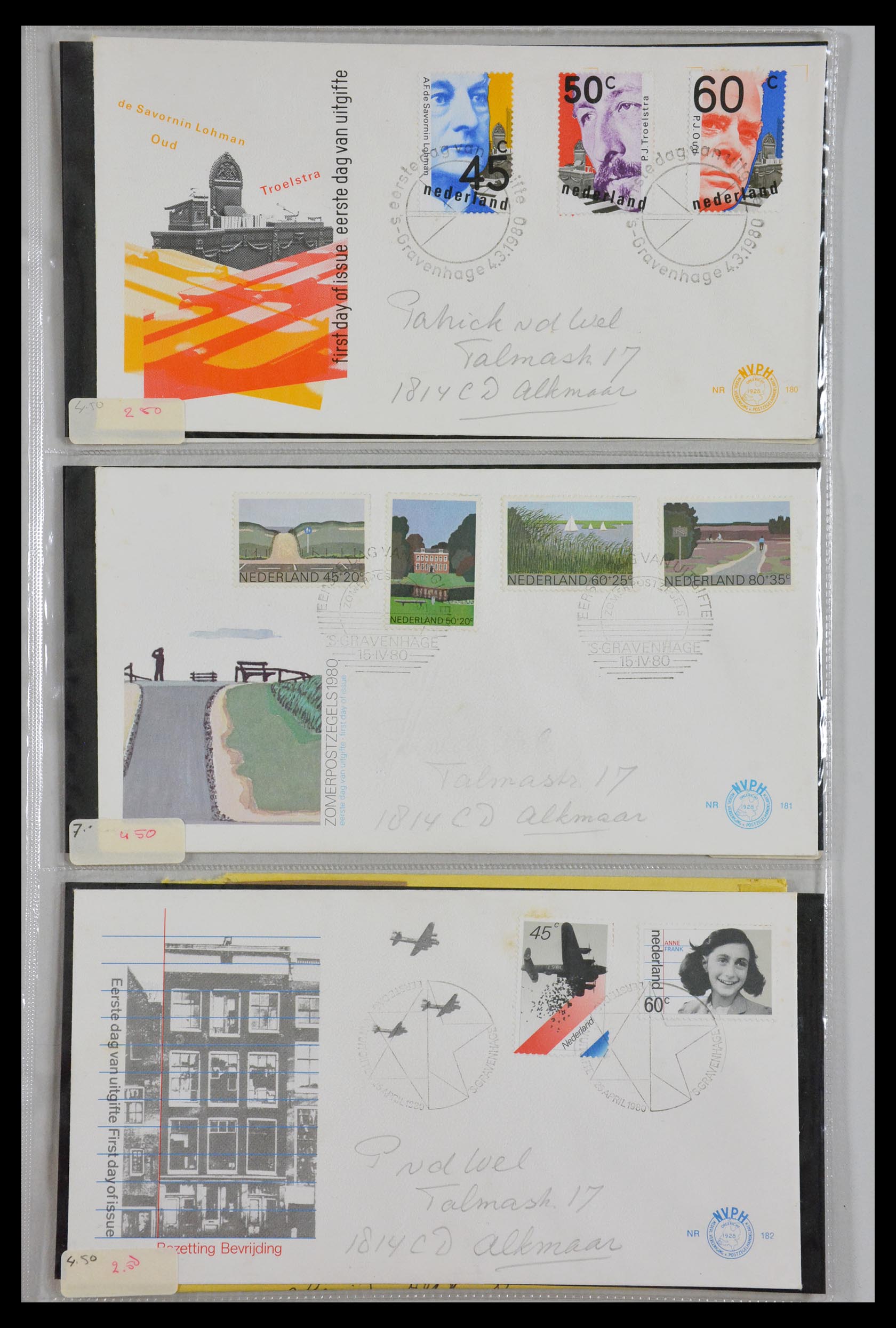 29540 066 - 29540 Netherlands 1950-1982 FDC's.