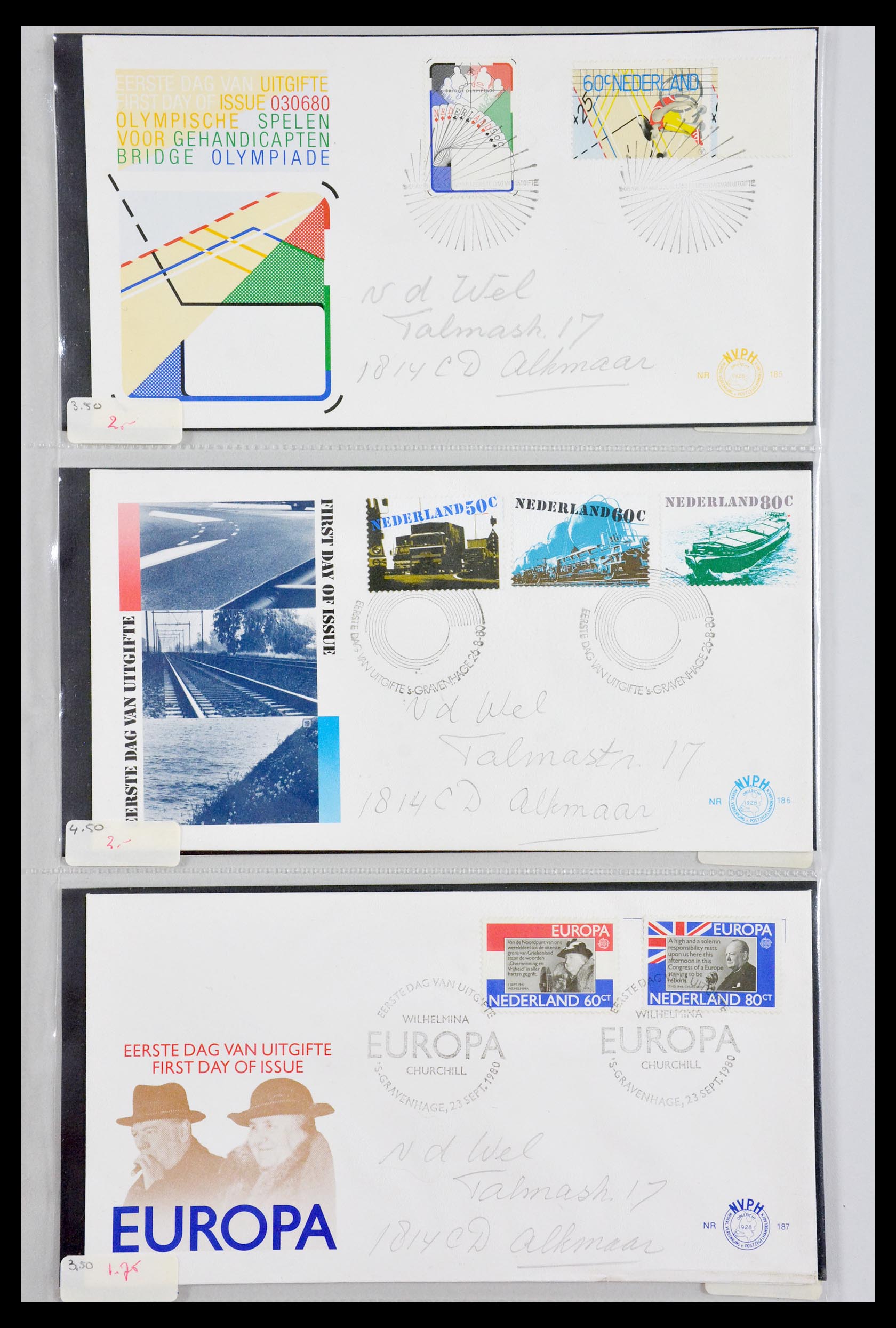 29540 068 - 29540 Netherlands 1950-1982 FDC's.