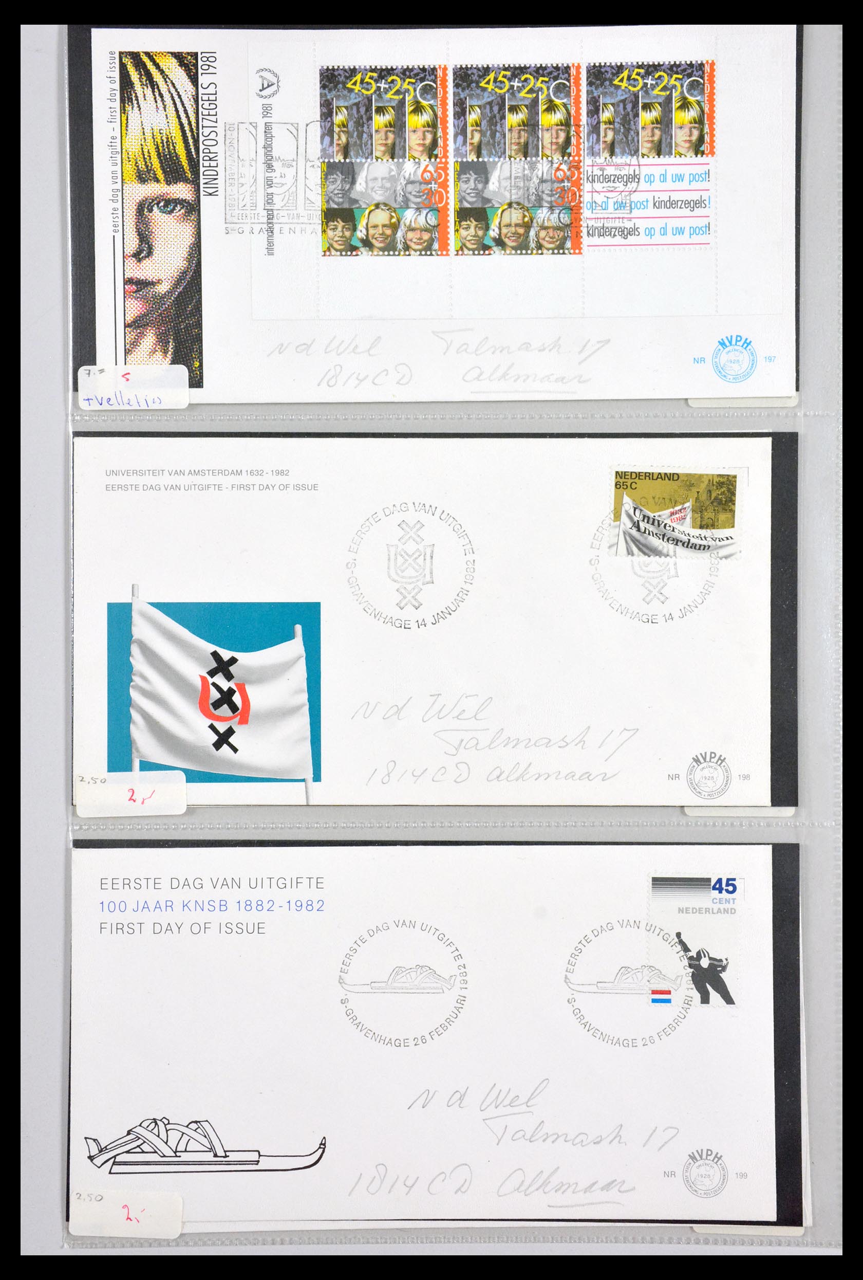 29540 073 - 29540 Netherlands 1950-1982 FDC's.