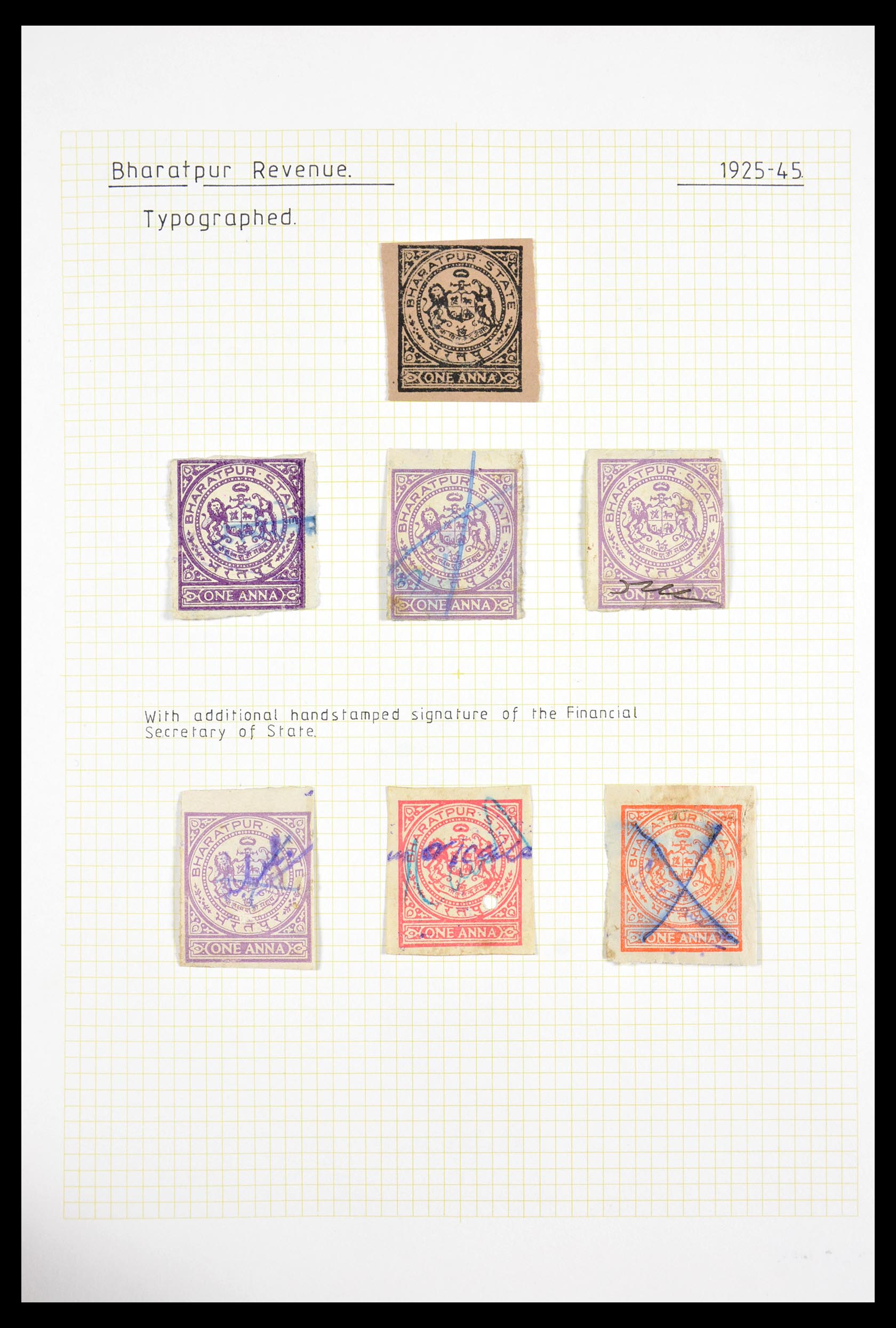 29571 004 - 29571 Indiase Staten fiscaal 1884-1951.