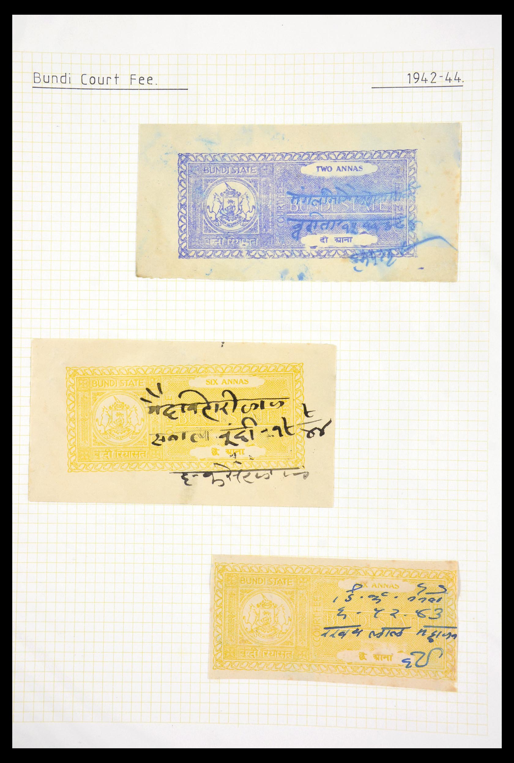 29571 176 - 29571 Indiase Staten fiscaal 1884-1951.