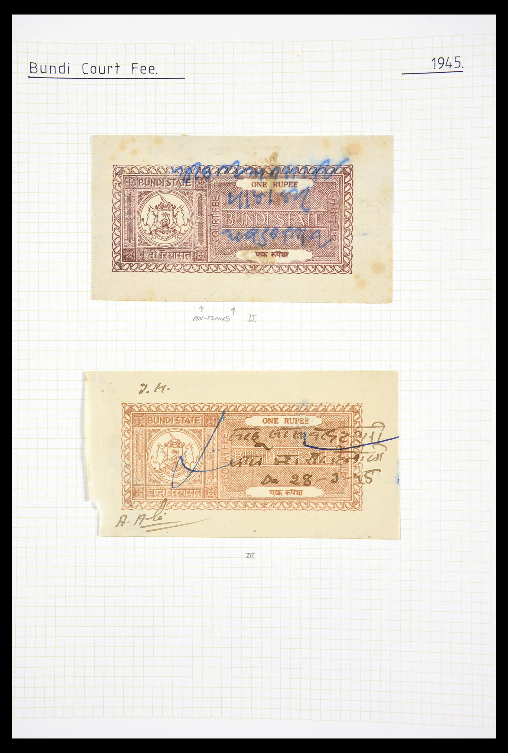 29571 186 - 29571 Indiase Staten fiscaal 1884-1951.