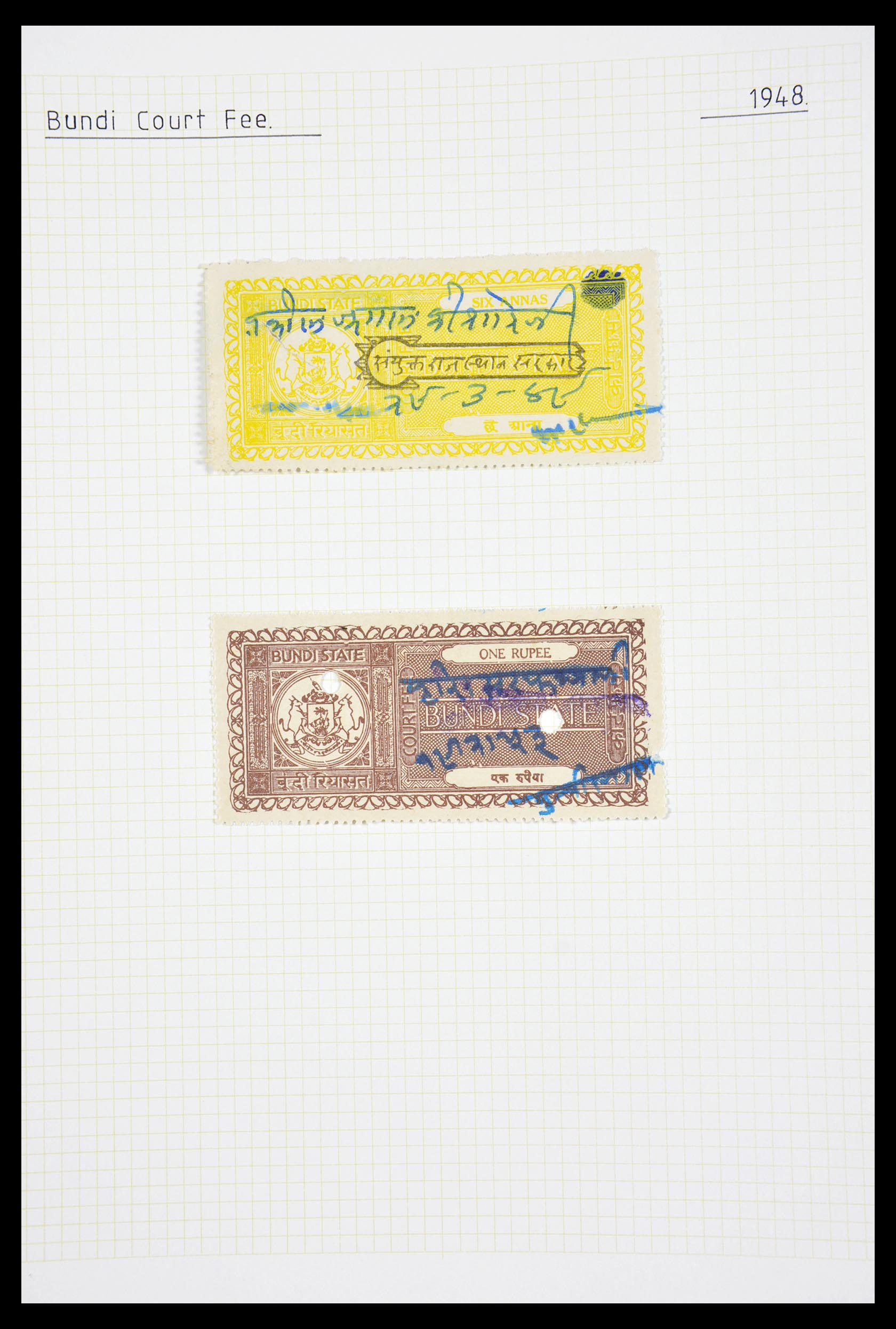 29571 197 - 29571 Indiase Staten fiscaal 1884-1951.