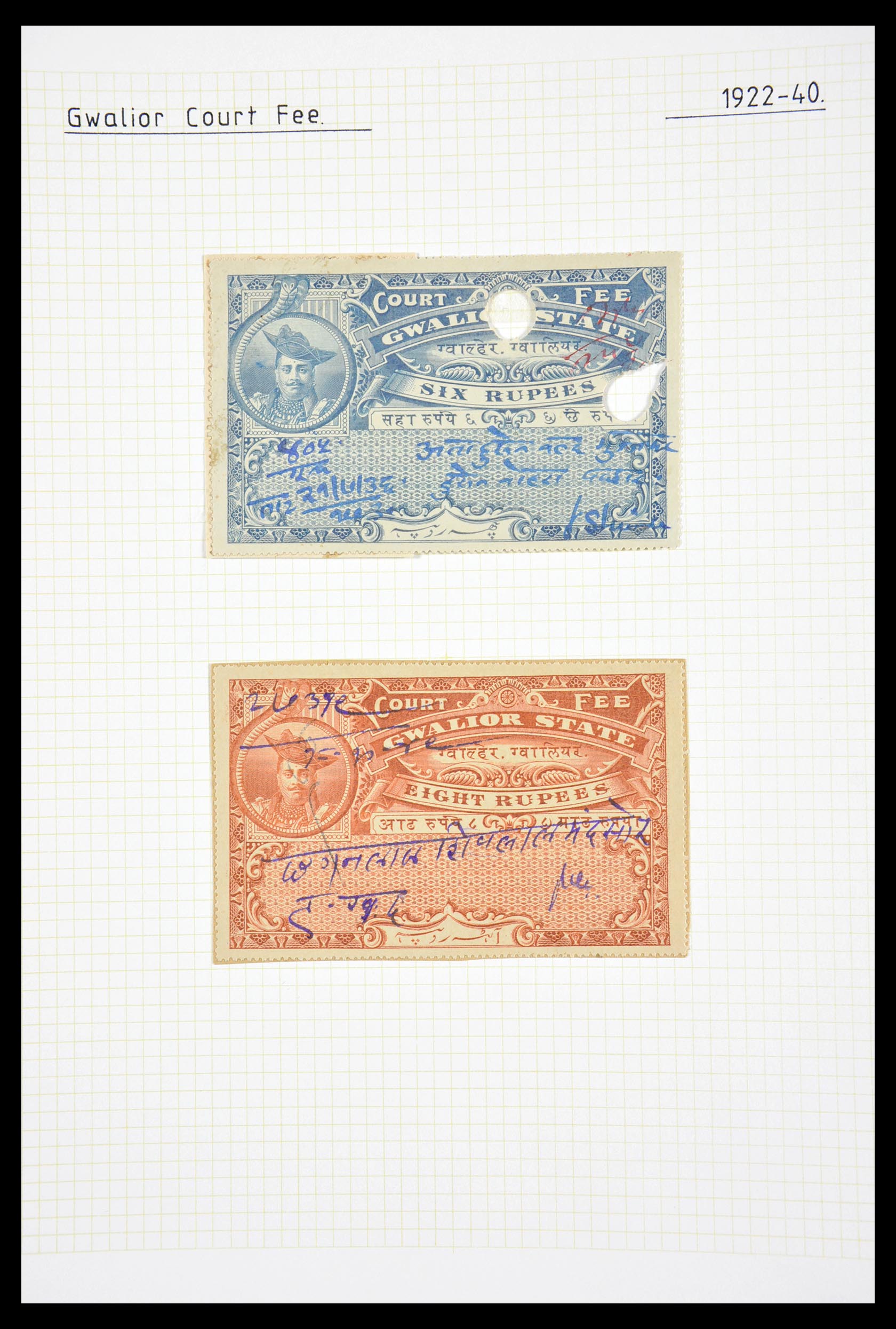 29571 200 - 29571 Indiase Staten fiscaal 1884-1951.