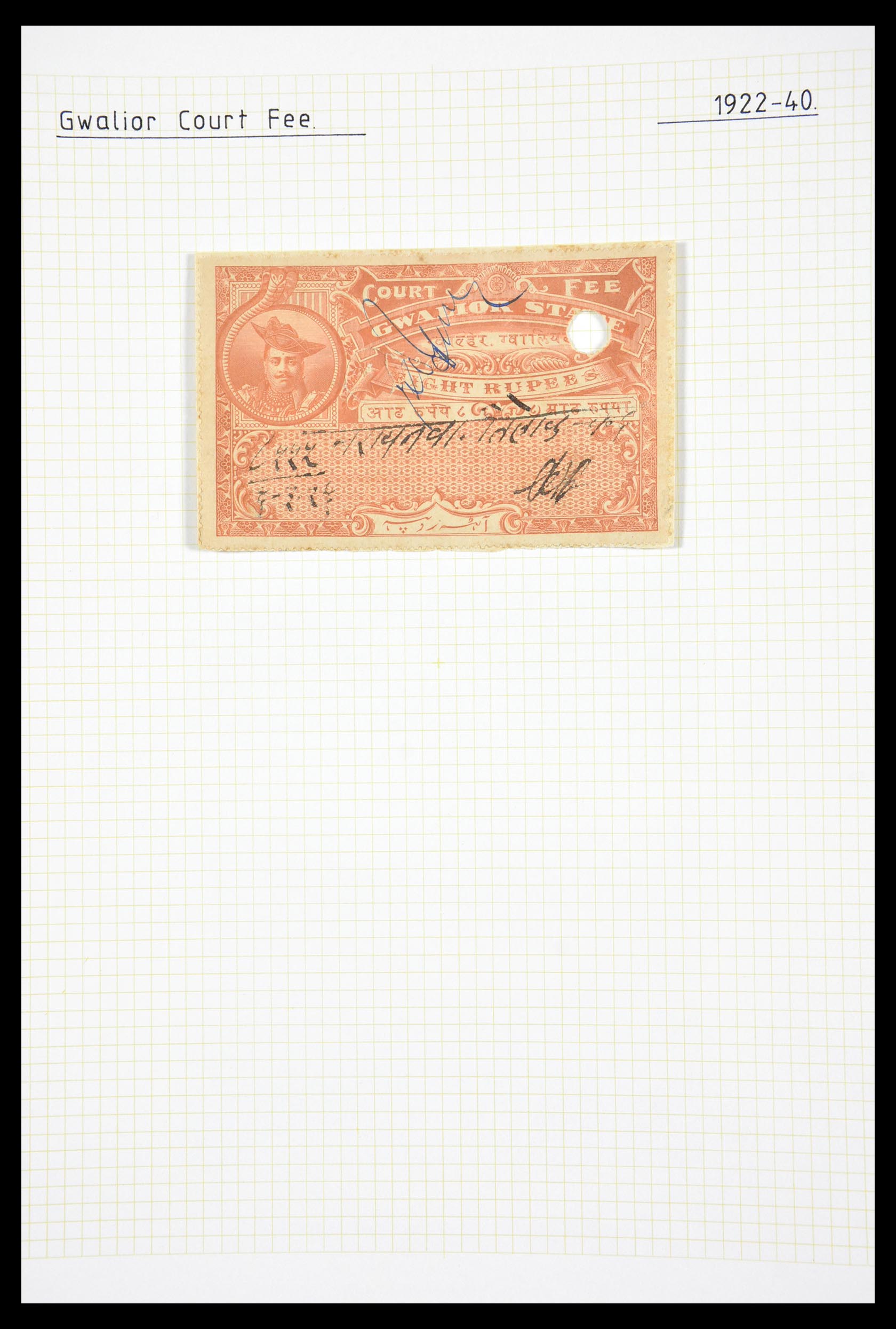 29571 201 - 29571 Indiase Staten fiscaal 1884-1951.