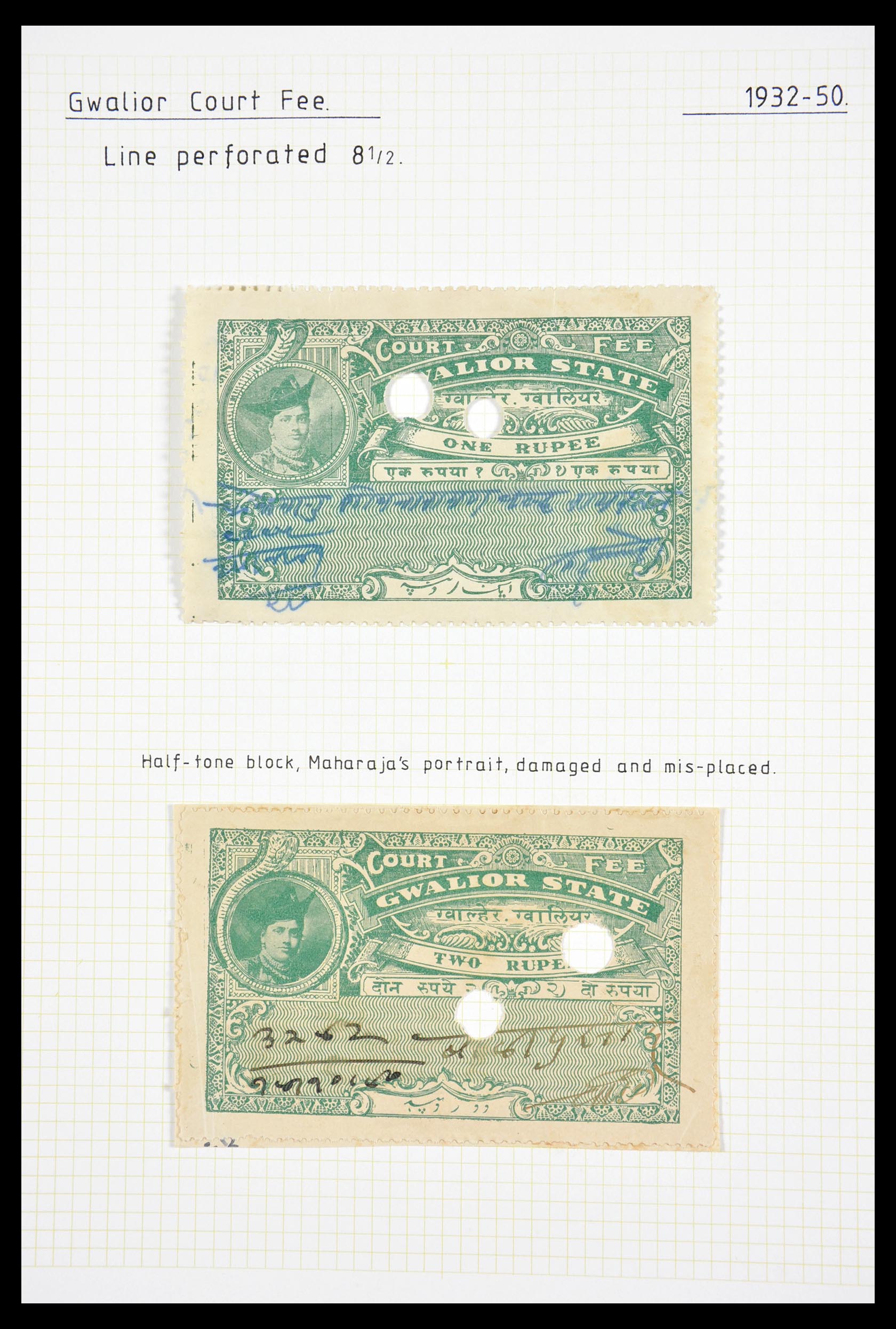 29571 203 - 29571 Indiase Staten fiscaal 1884-1951.