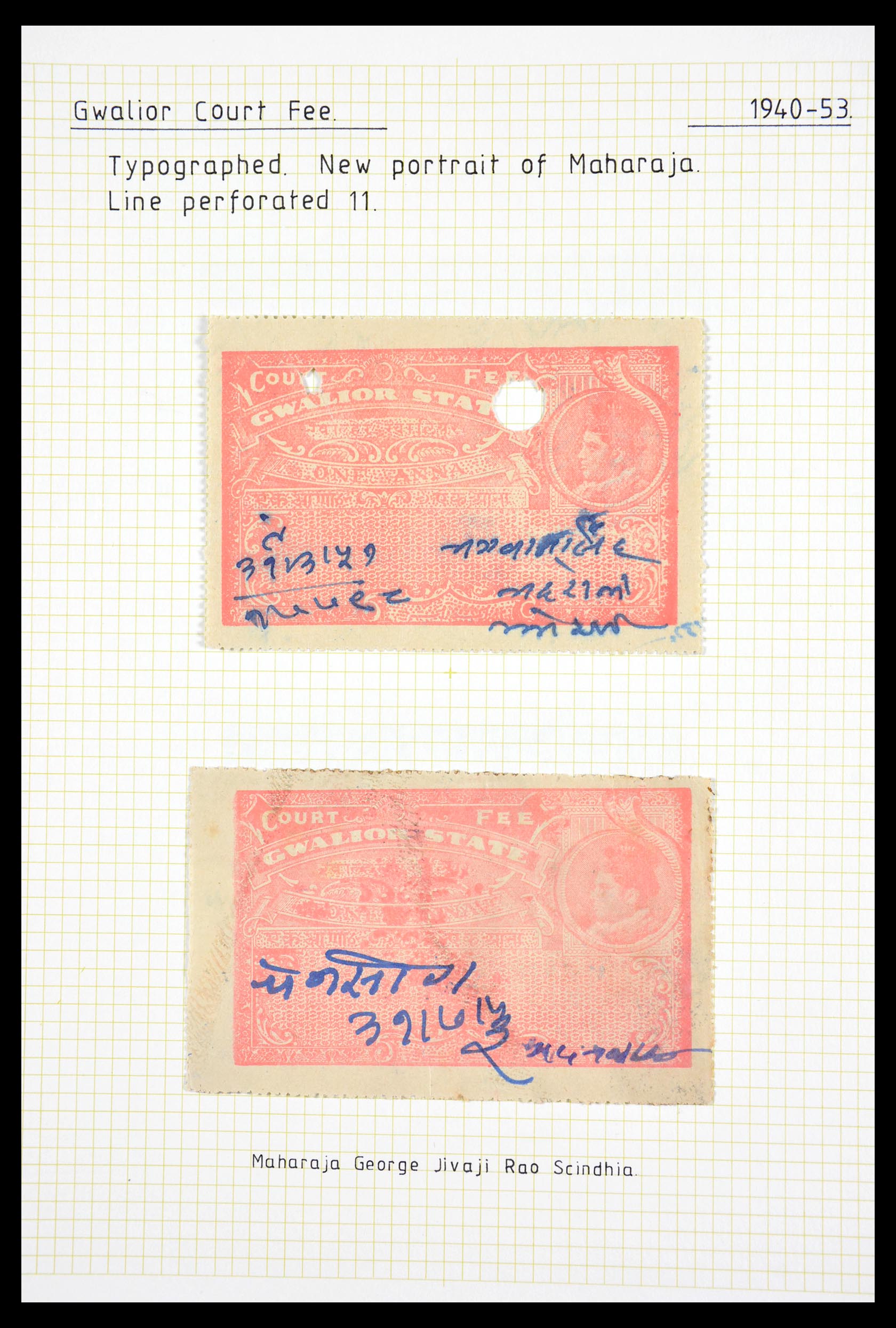 29571 205 - 29571 Indiase Staten fiscaal 1884-1951.