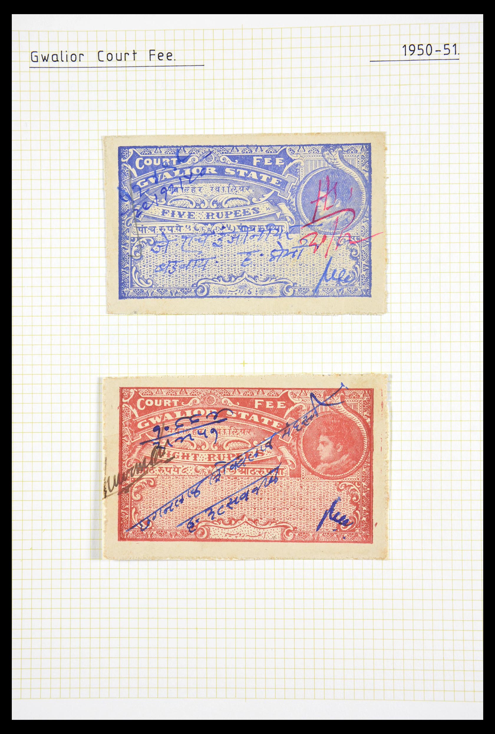 29571 207 - 29571 Indiase Staten fiscaal 1884-1951.