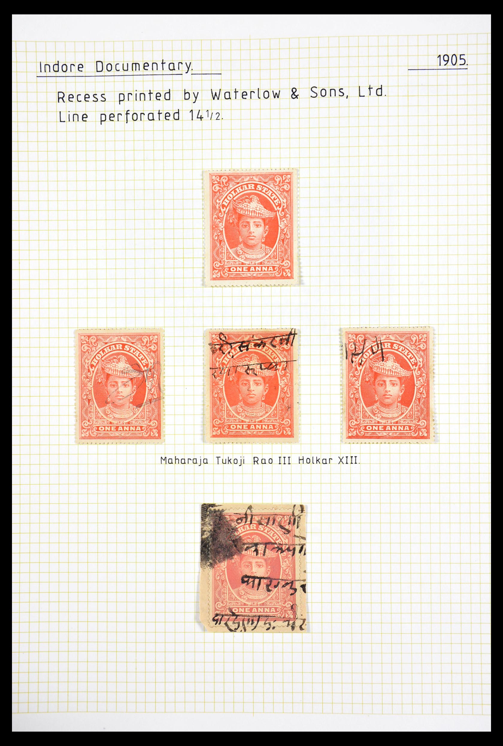 29571 222 - 29571 Indiase Staten fiscaal 1884-1951.