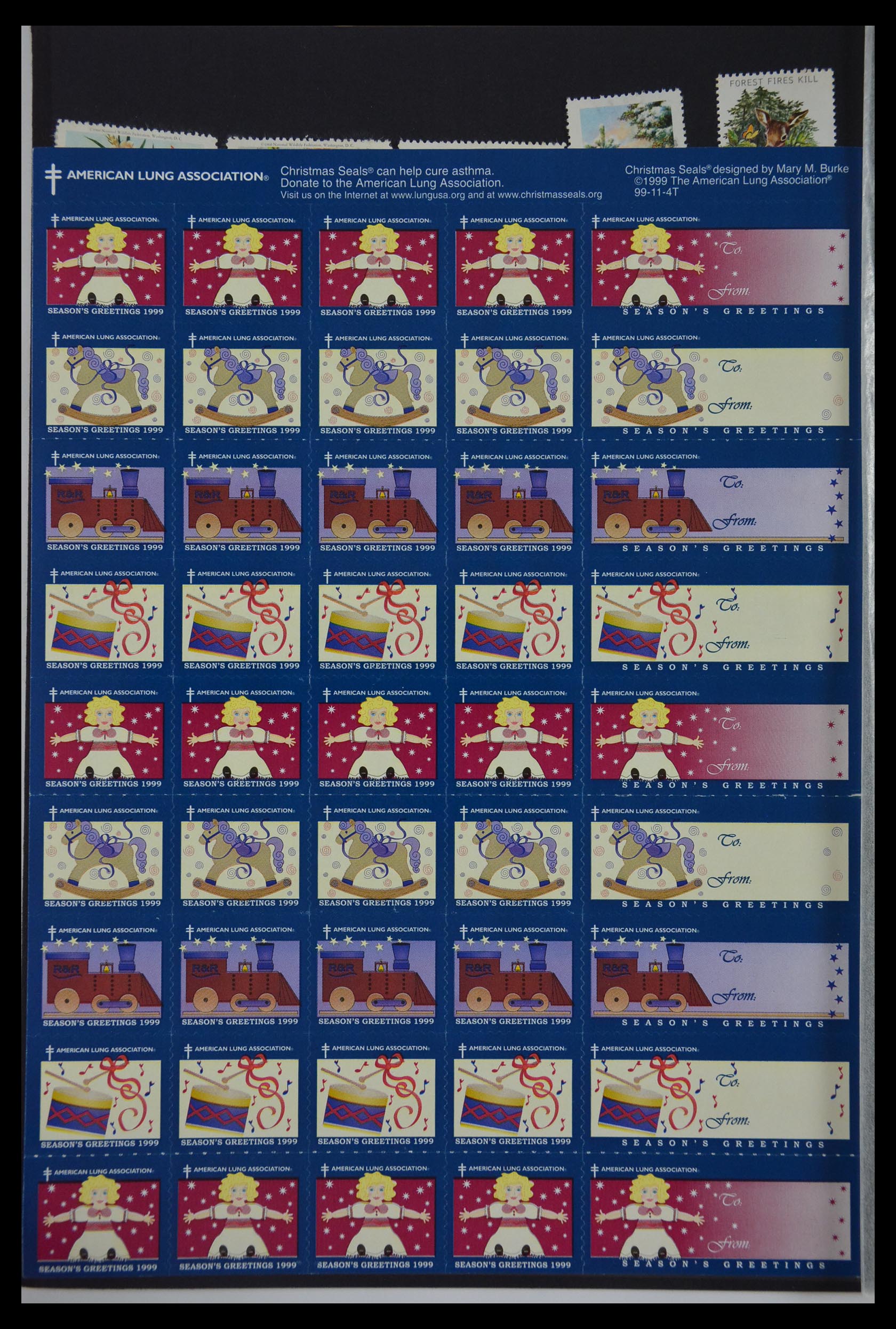29587 018 - 29587 USA Christmas seals 1907-1978.