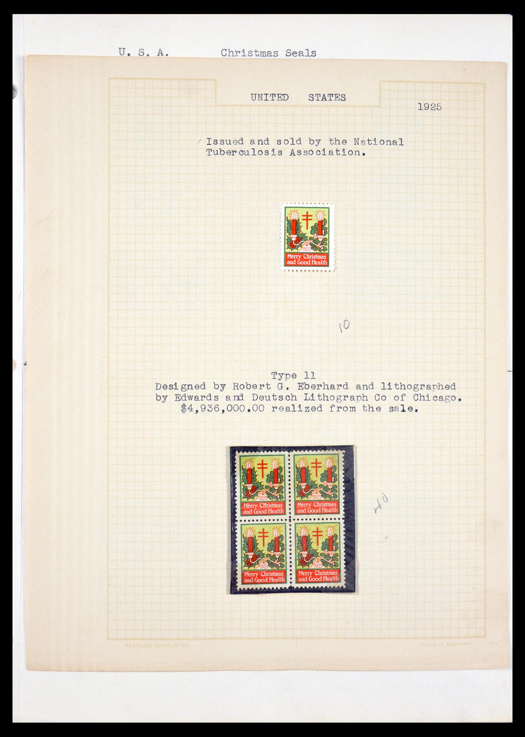 29587 020 - 29587 USA kerstzegels 1907-1978.