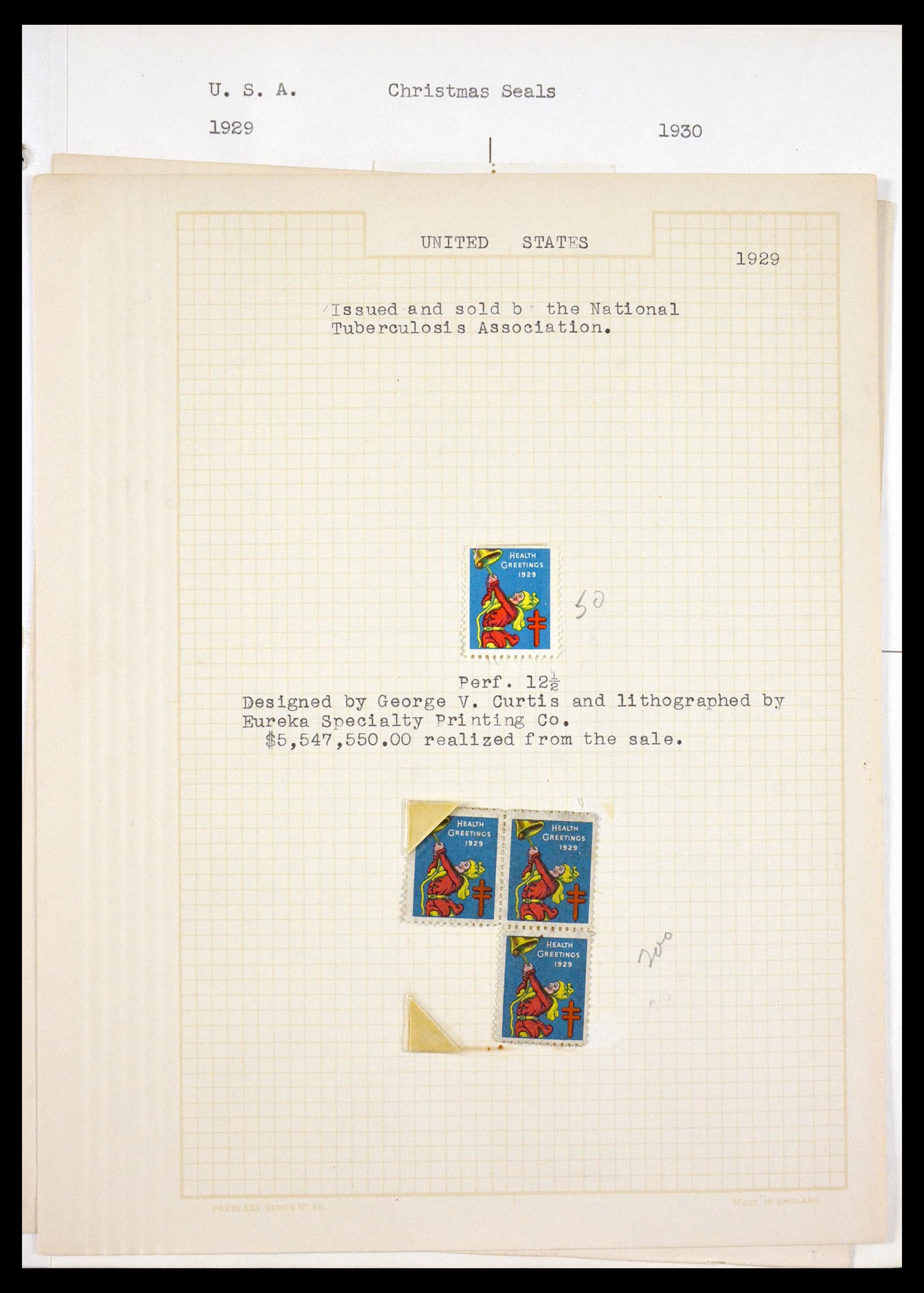 29587 025 - 29587 USA kerstzegels 1907-1978.
