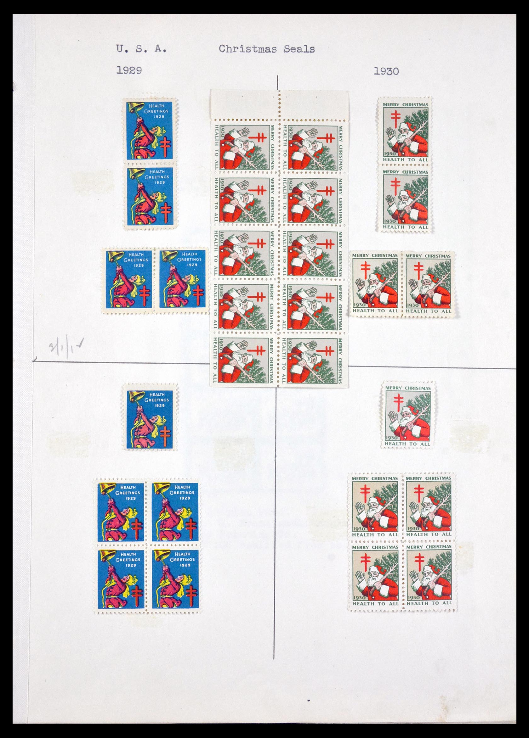 29587 027 - 29587 USA kerstzegels 1907-1978.