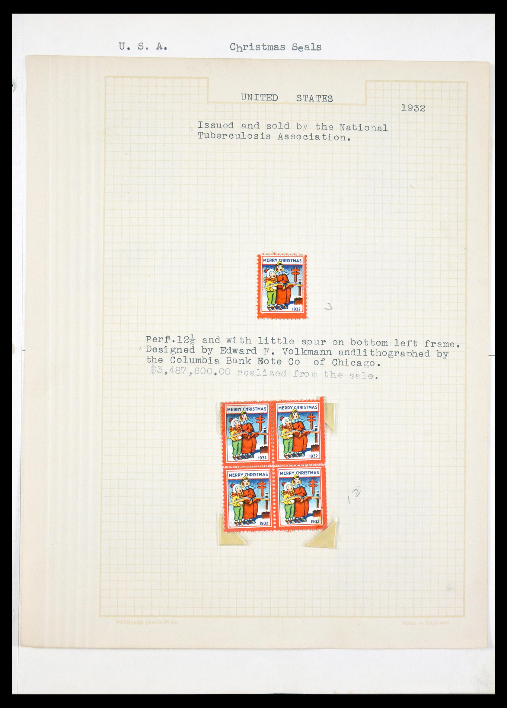 29587 029 - 29587 USA kerstzegels 1907-1978.