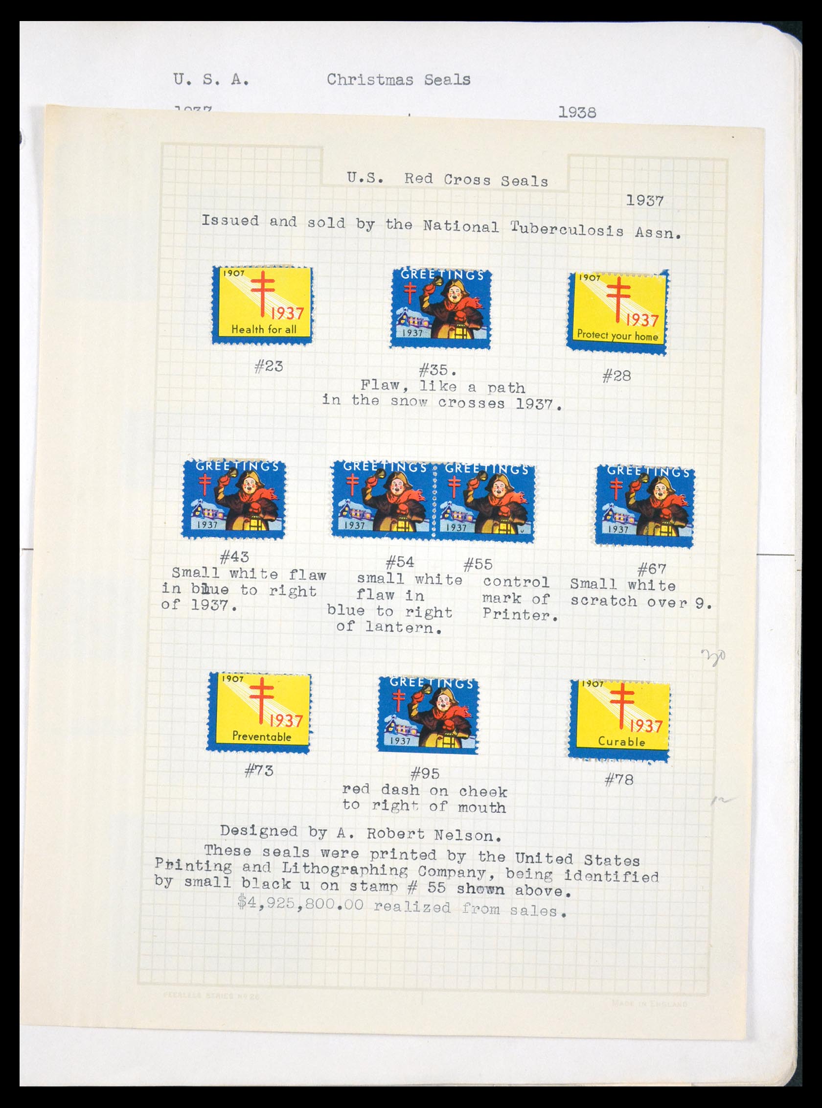 29587 037 - 29587 USA kerstzegels 1907-1978.