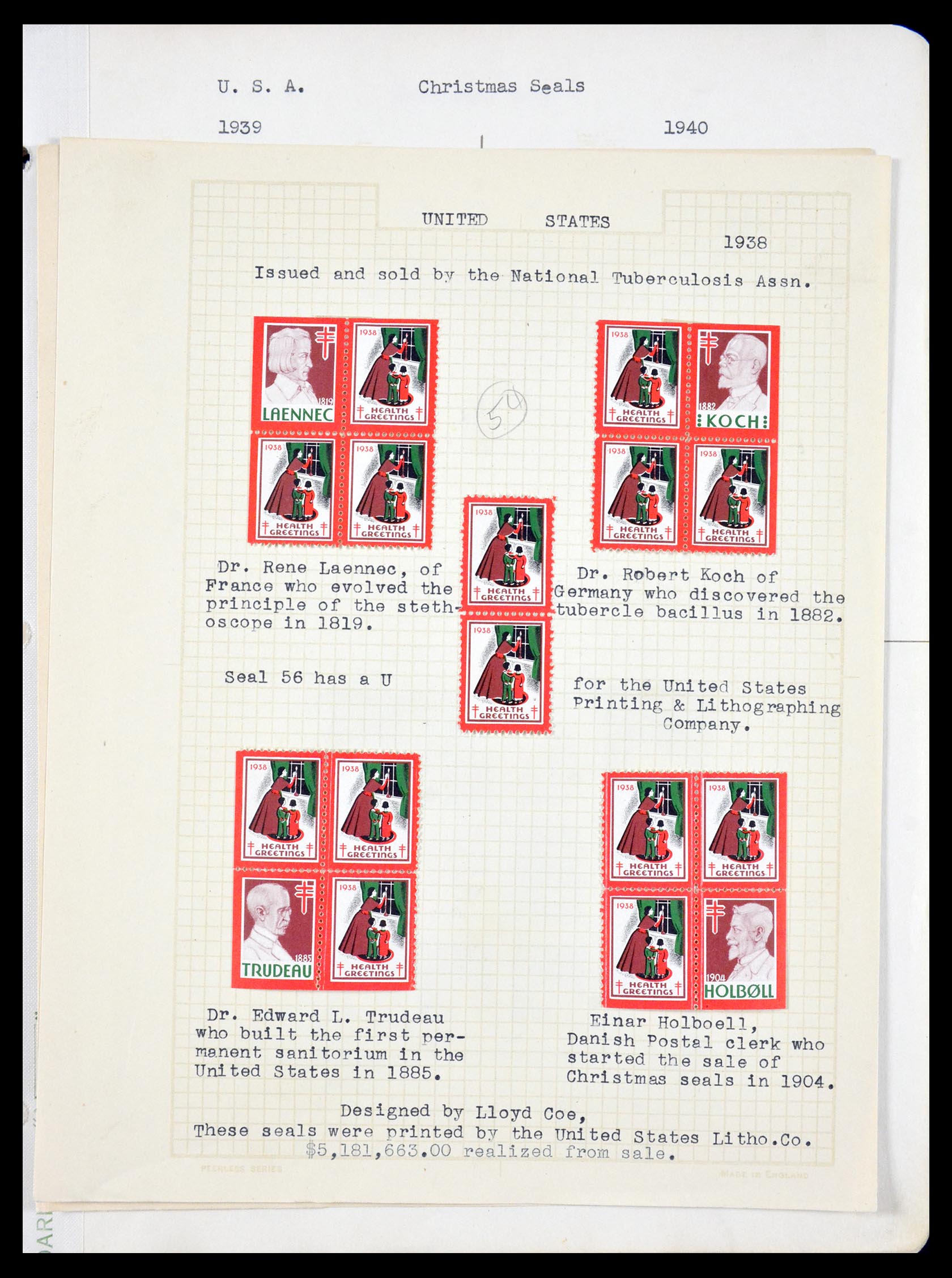 29587 039 - 29587 USA kerstzegels 1907-1978.