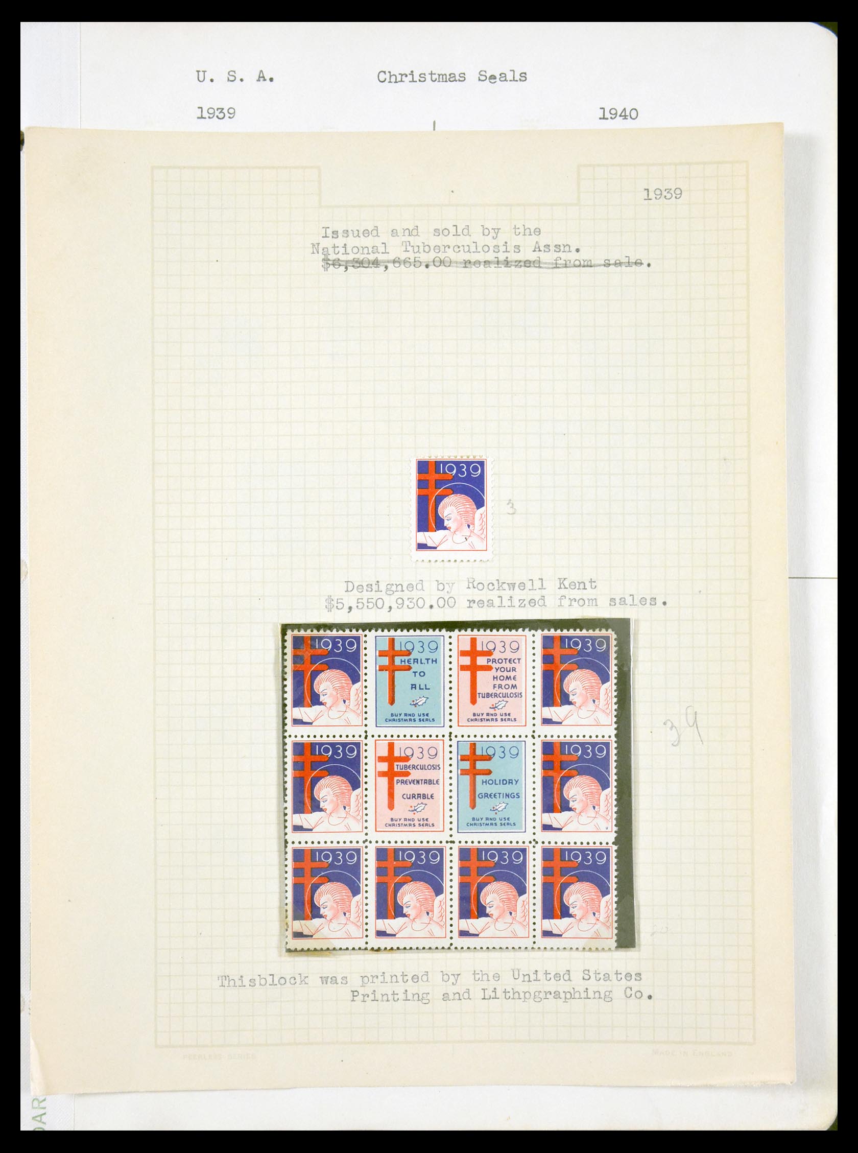 29587 040 - 29587 USA kerstzegels 1907-1978.