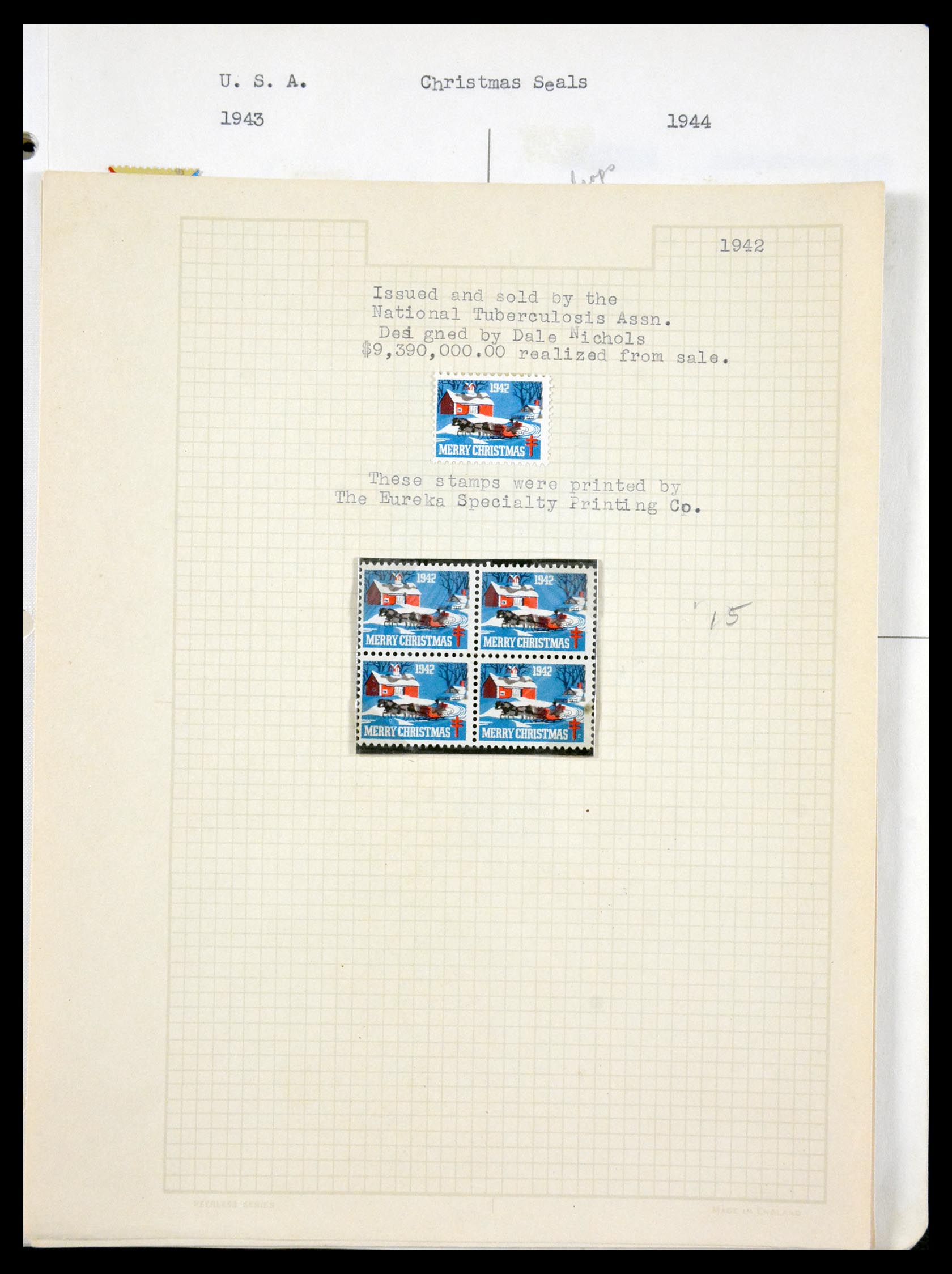 29587 045 - 29587 USA kerstzegels 1907-1978.