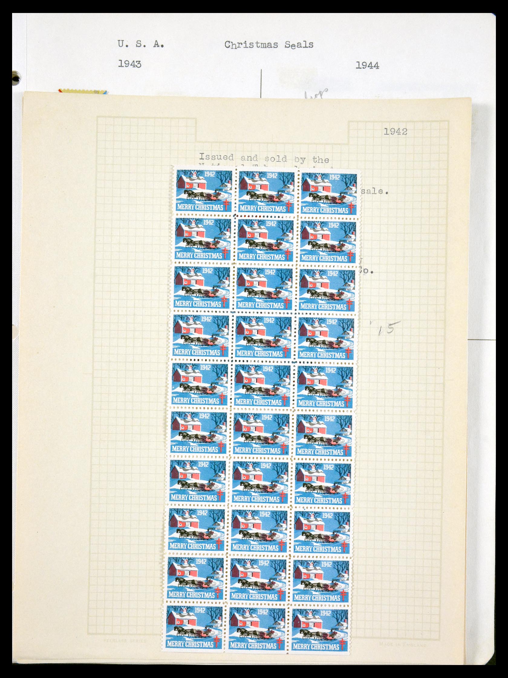 29587 046 - 29587 USA kerstzegels 1907-1978.