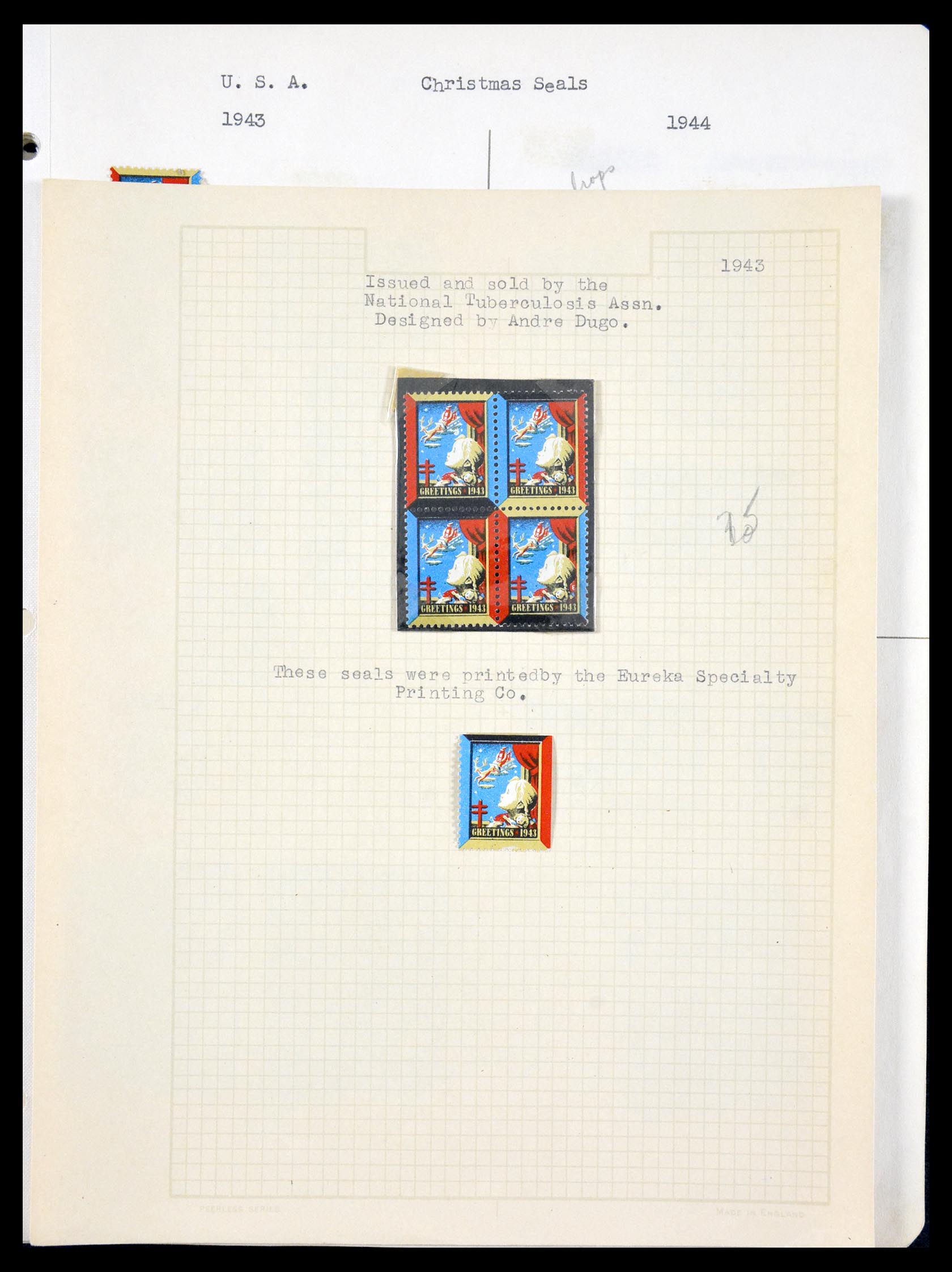 29587 047 - 29587 USA kerstzegels 1907-1978.
