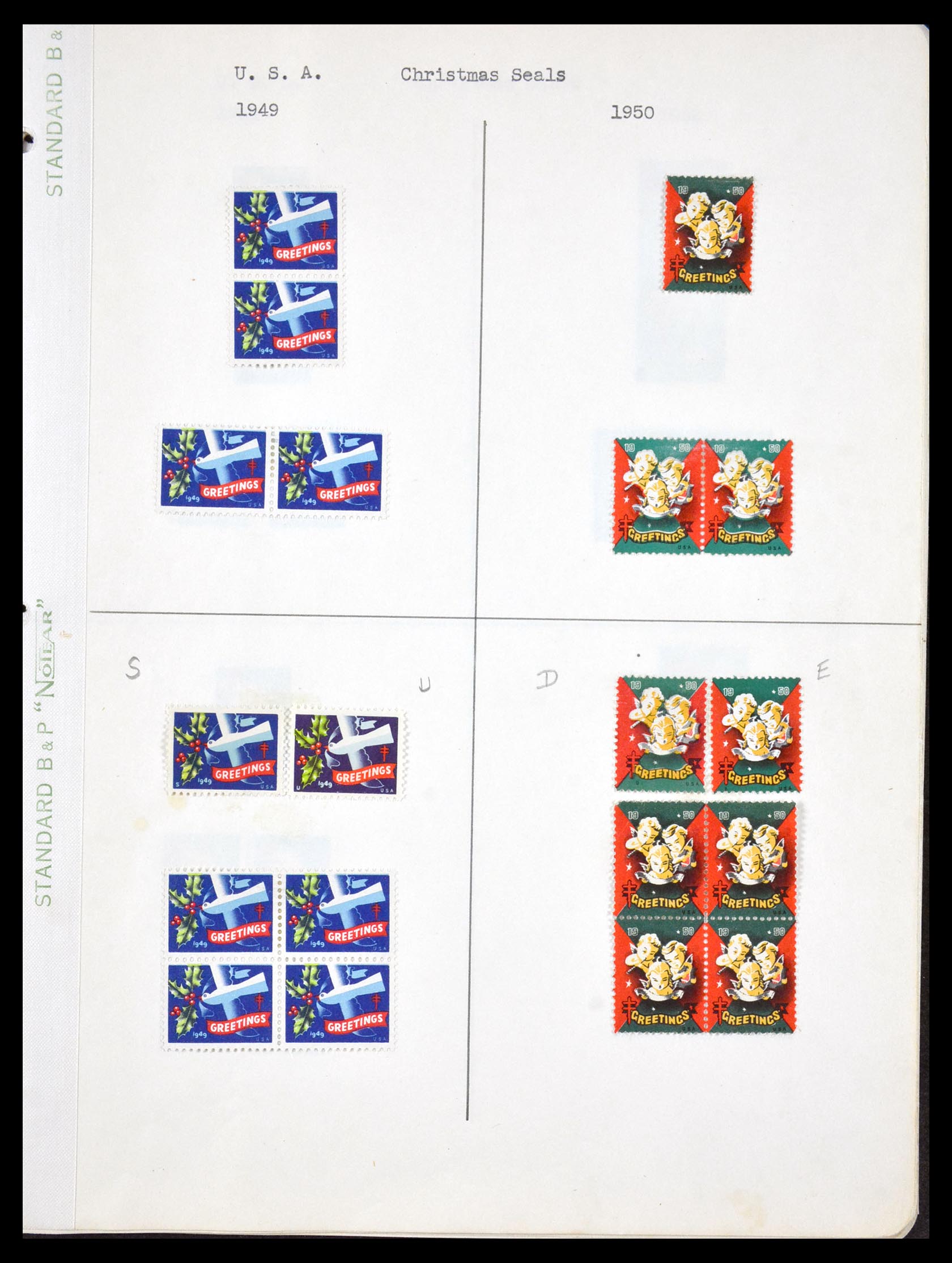 29587 052 - 29587 USA kerstzegels 1907-1978.
