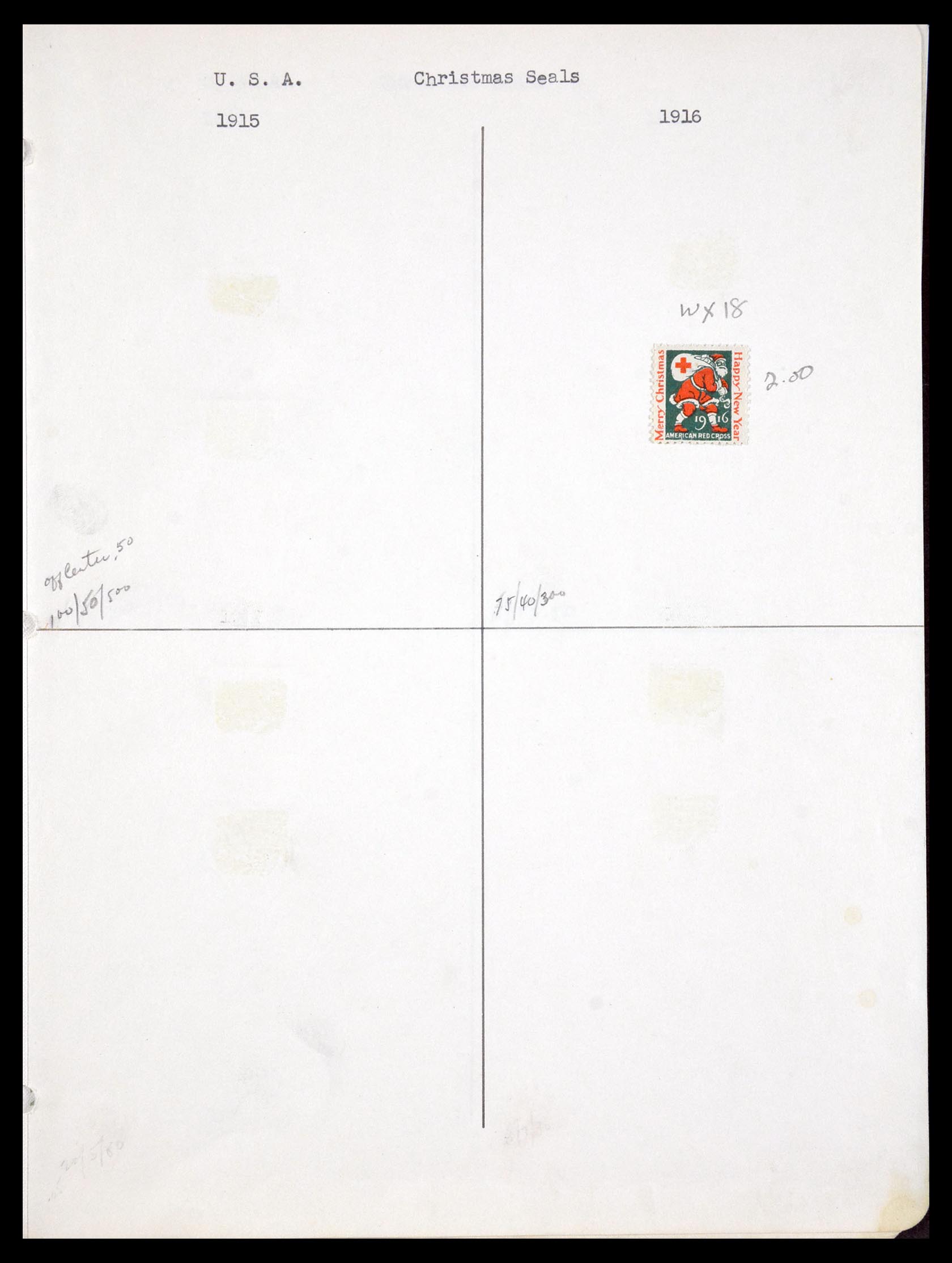 29587 054 - 29587 USA kerstzegels 1907-1978.