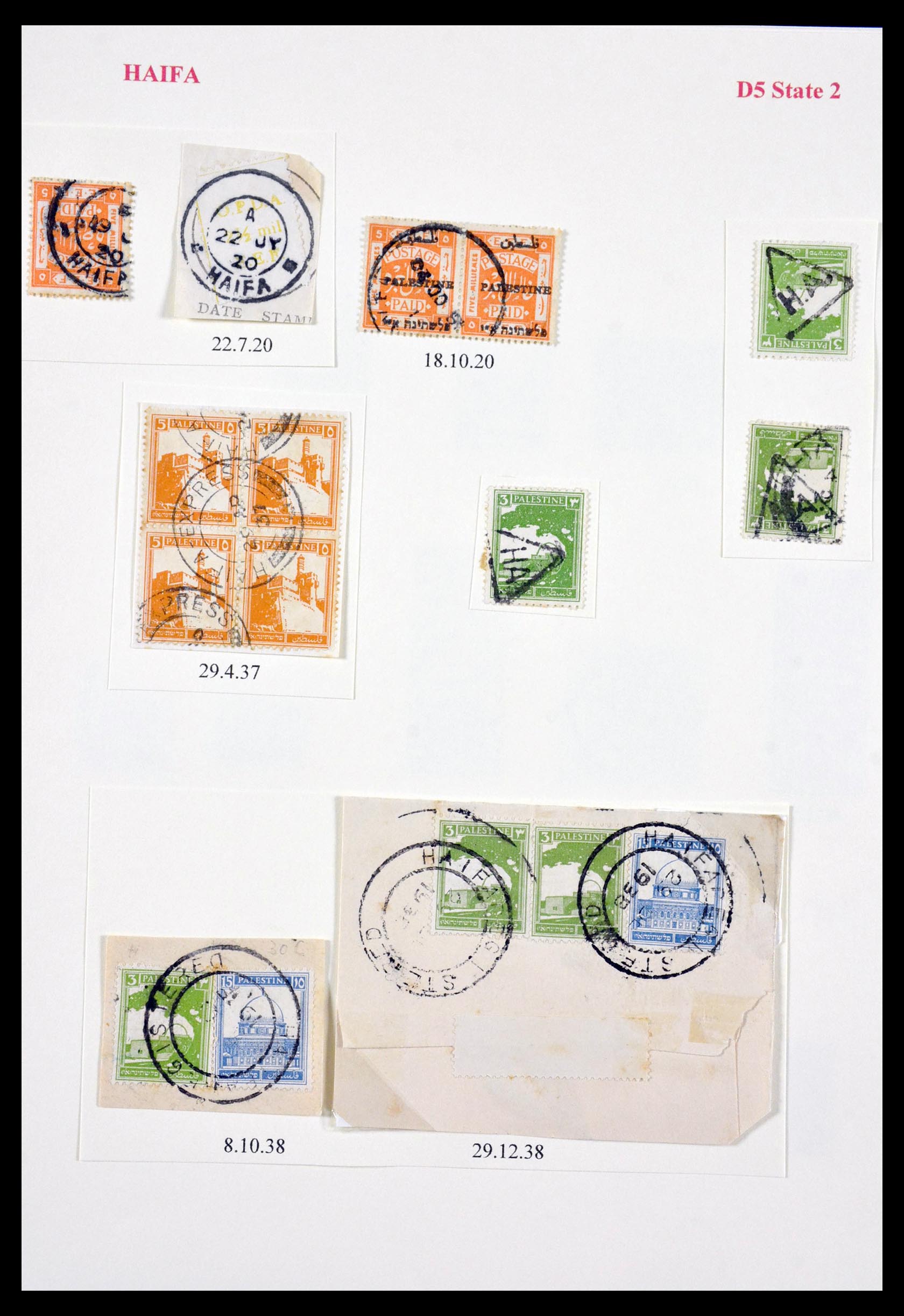29588 007 - 29588 Palestina brieven en stempels 1919-1948.