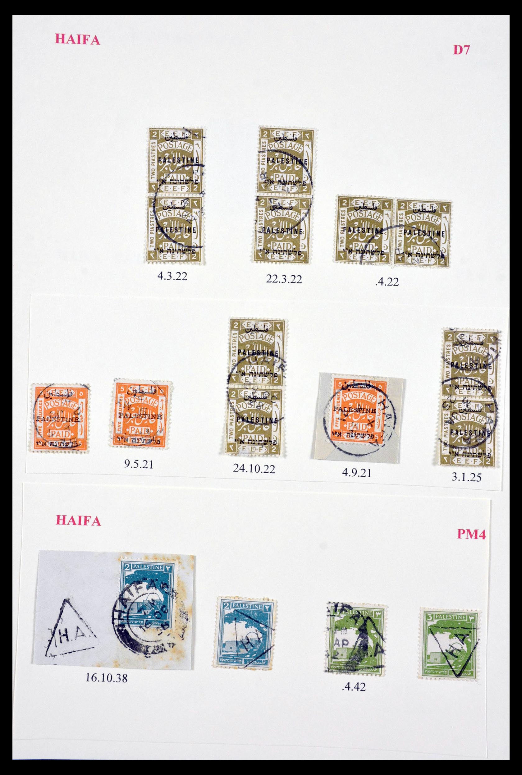 29588 008 - 29588 Palestina brieven en stempels 1919-1948.