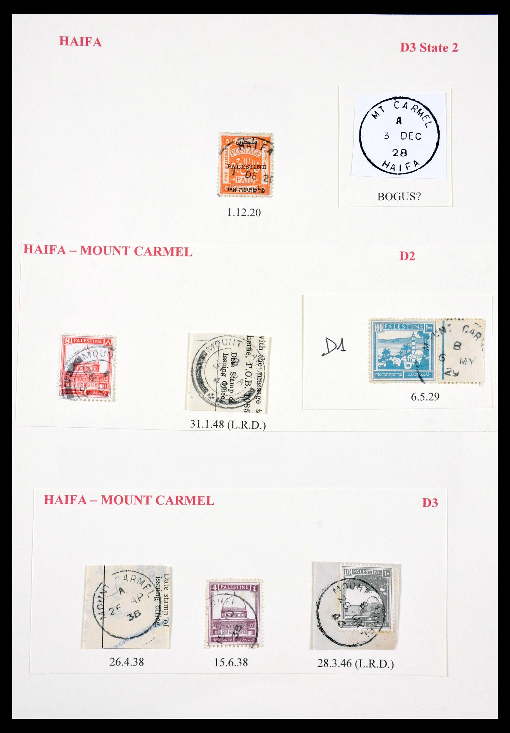 29588 012 - 29588 Palestine covers and cancels 1919-1948.