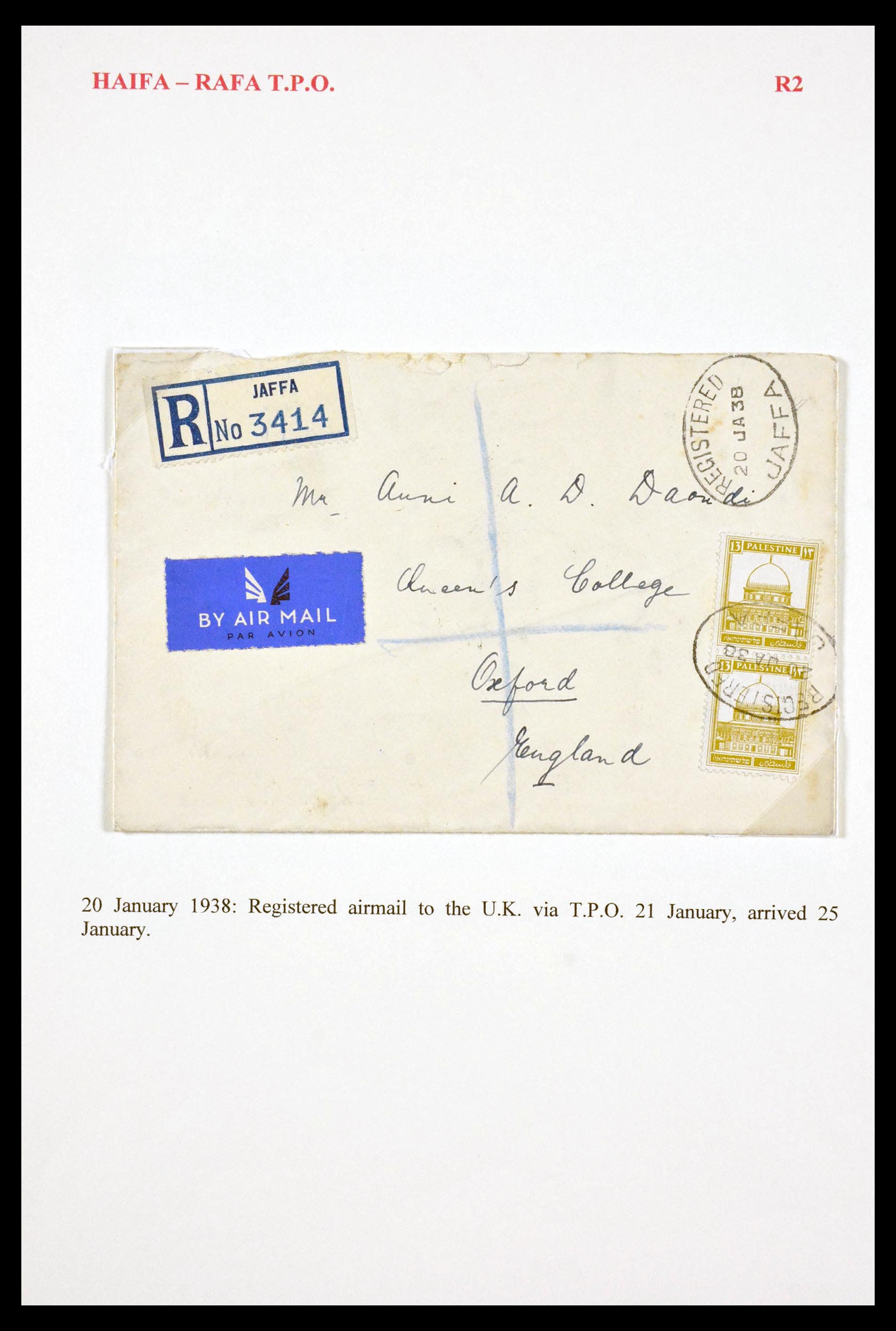 29588 025 - 29588 Palestina brieven en stempels 1919-1948.