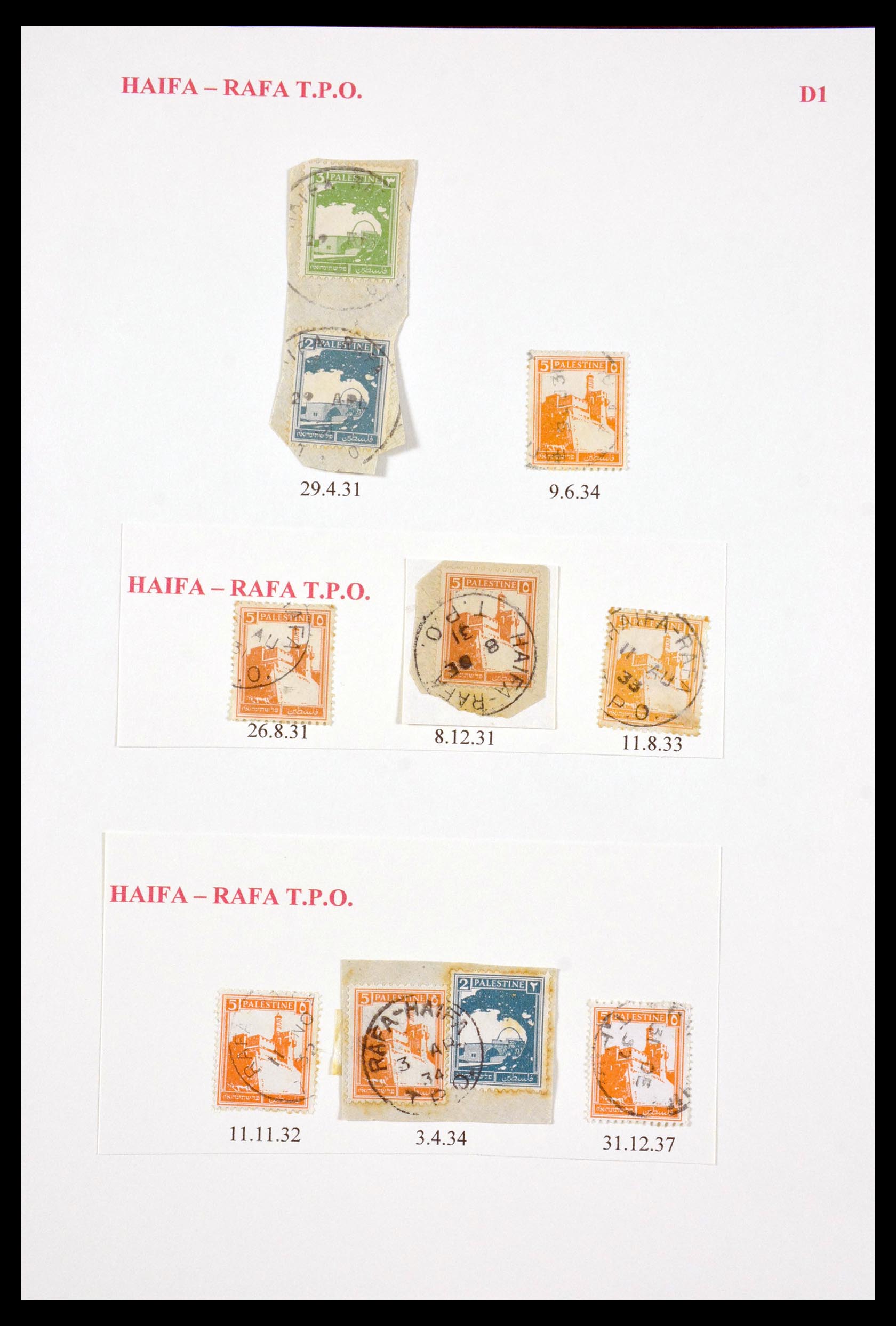 29588 028 - 29588 Palestina brieven en stempels 1919-1948.