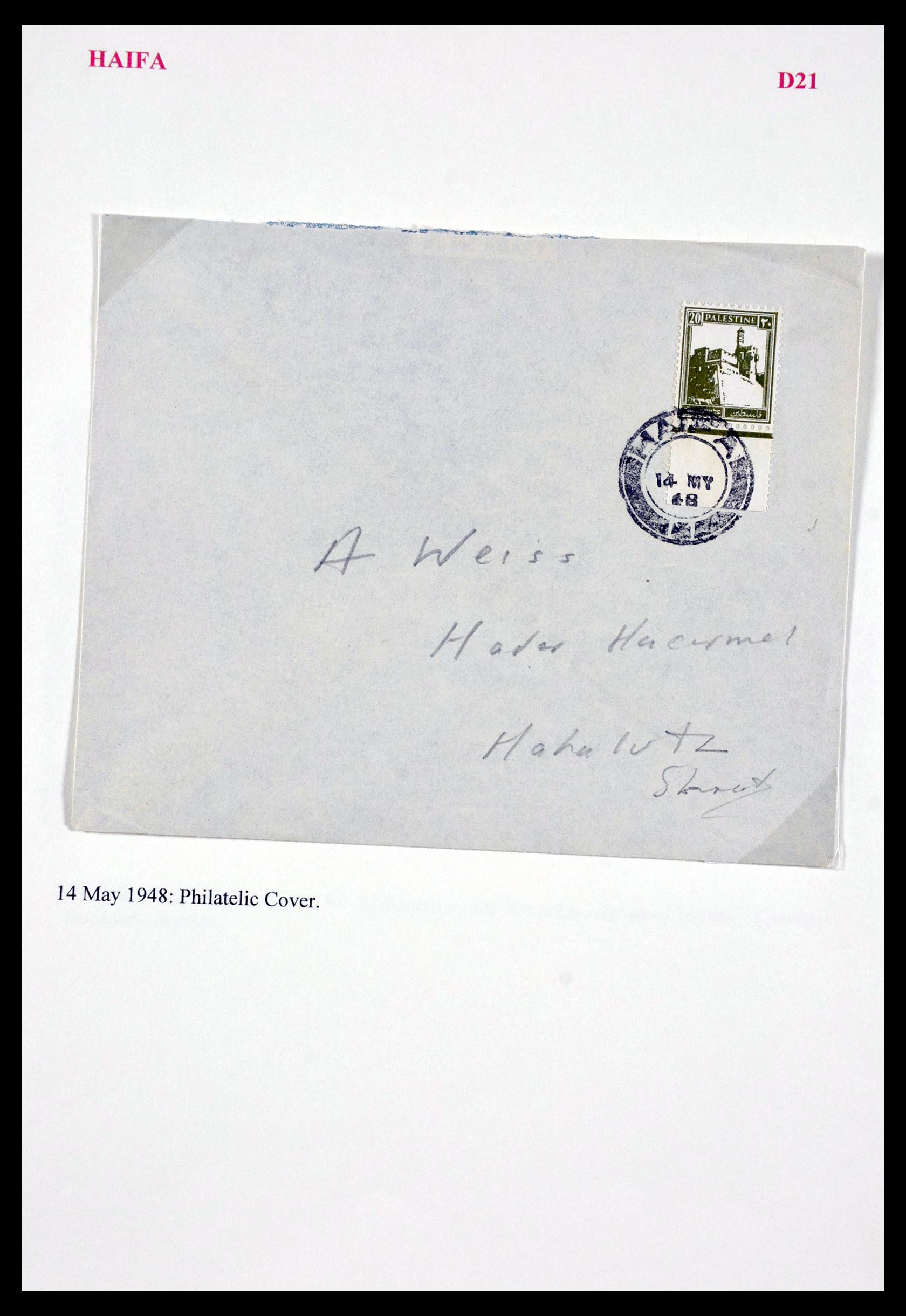 29588 039 - 29588 Palestina brieven en stempels 1919-1948.