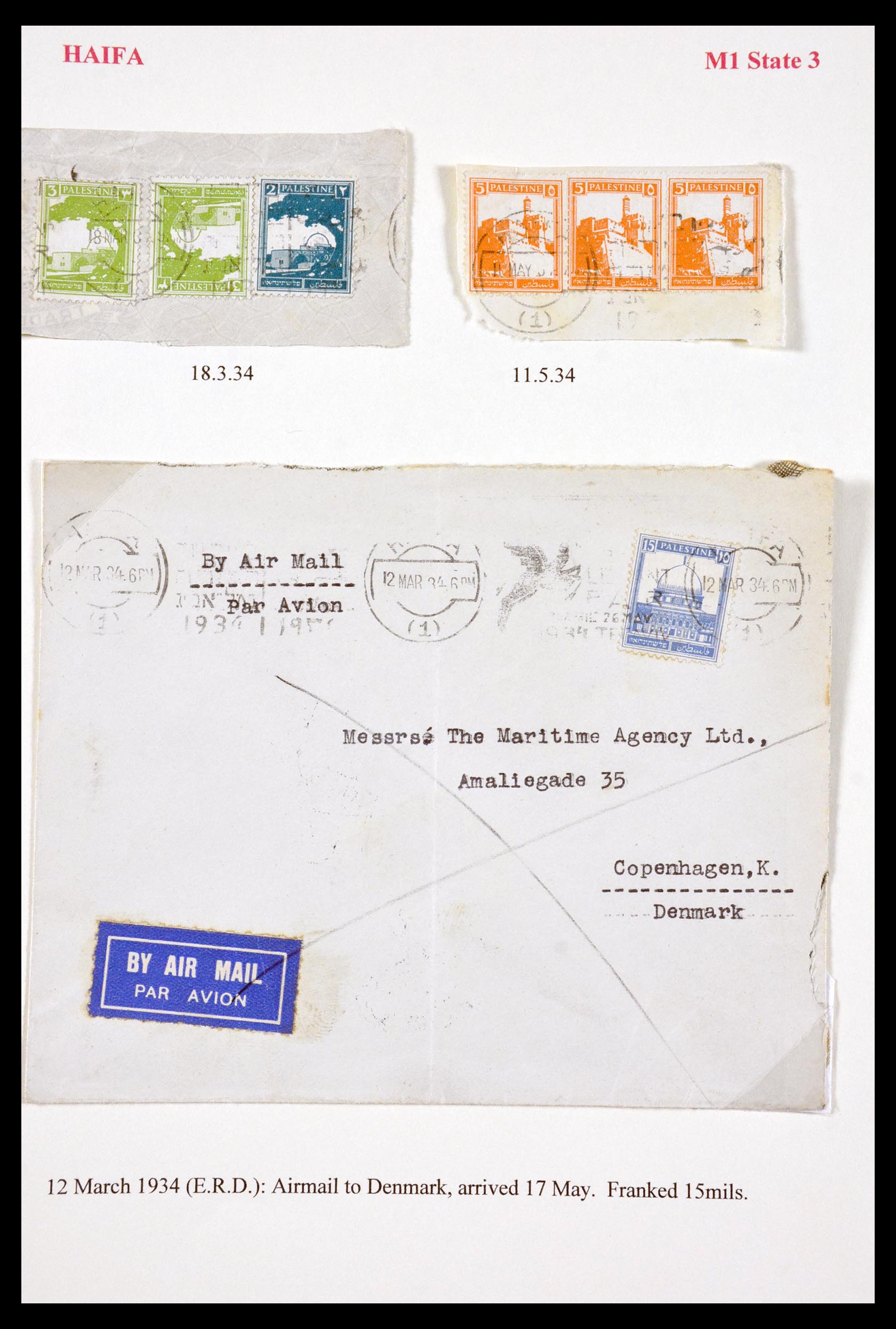 29588 053 - 29588 Palestine covers and cancels 1919-1948.