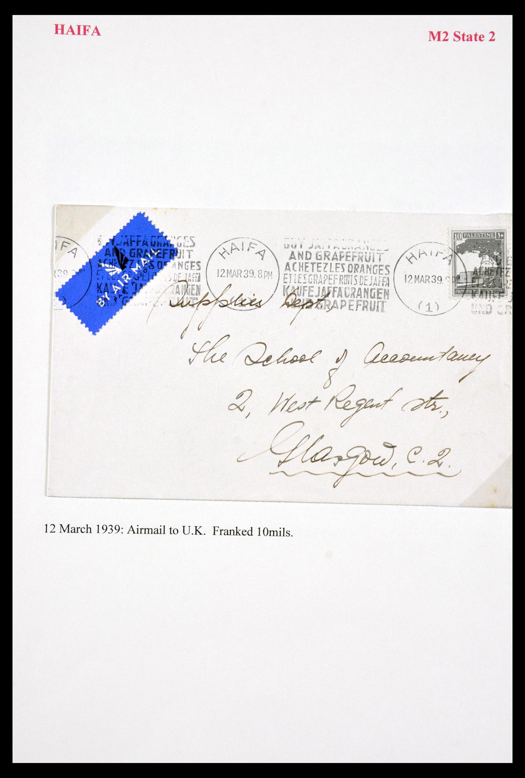 29588 059 - 29588 Palestina brieven en stempels 1919-1948.