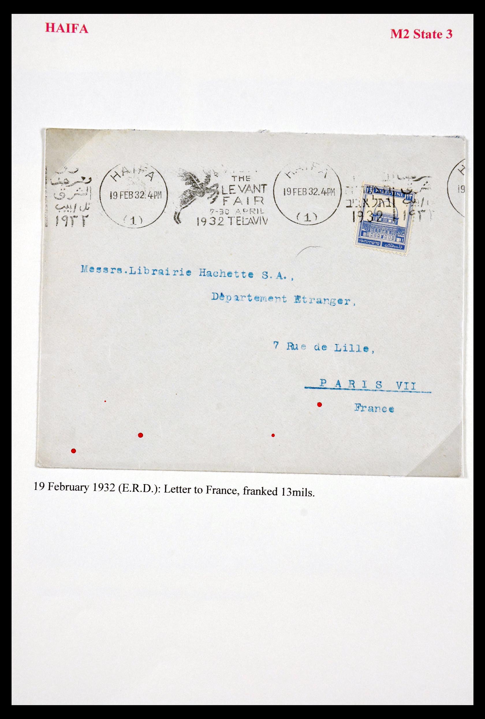 29588 060 - 29588 Palestina brieven en stempels 1919-1948.