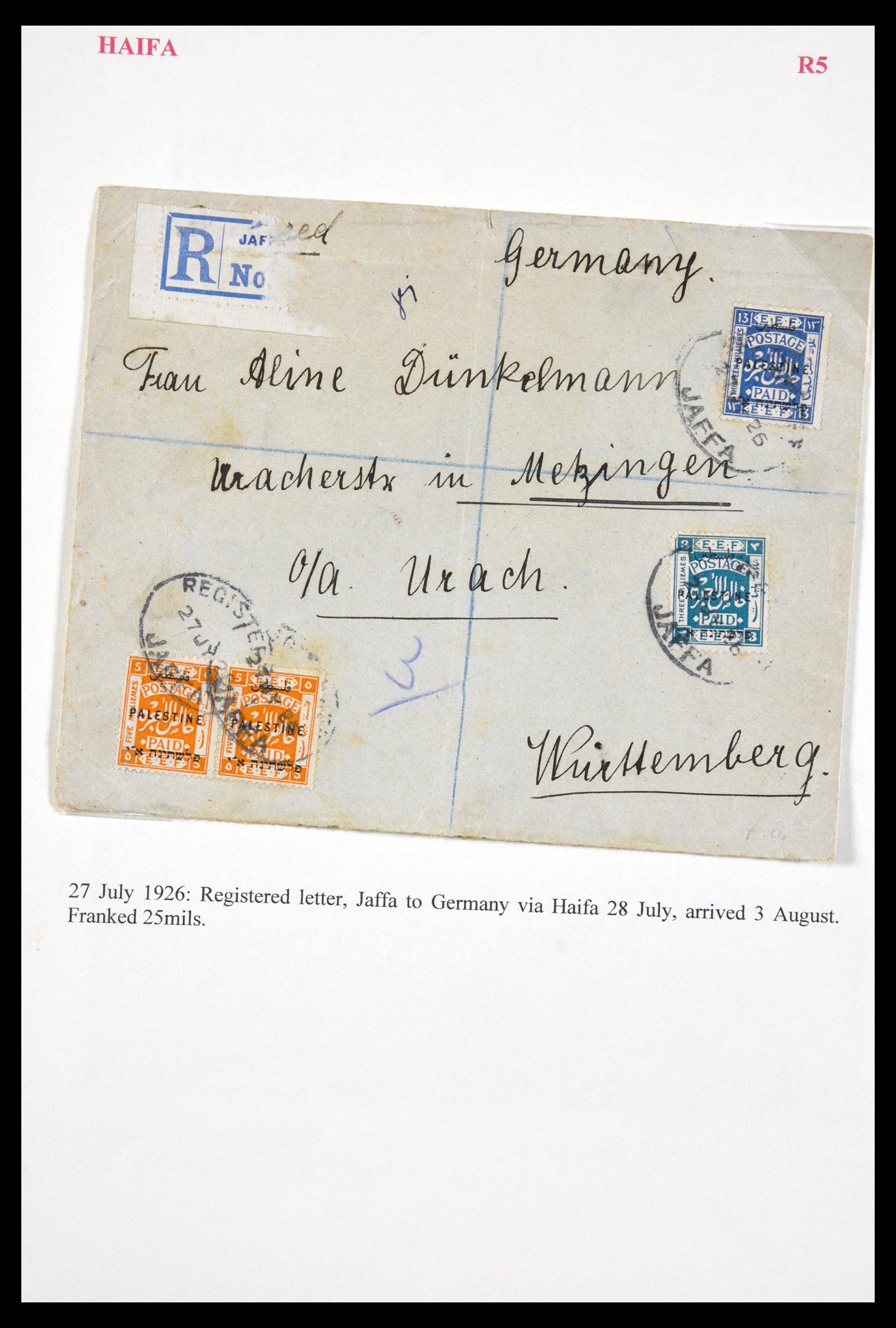 29588 063 - 29588 Palestina brieven en stempels 1919-1948.