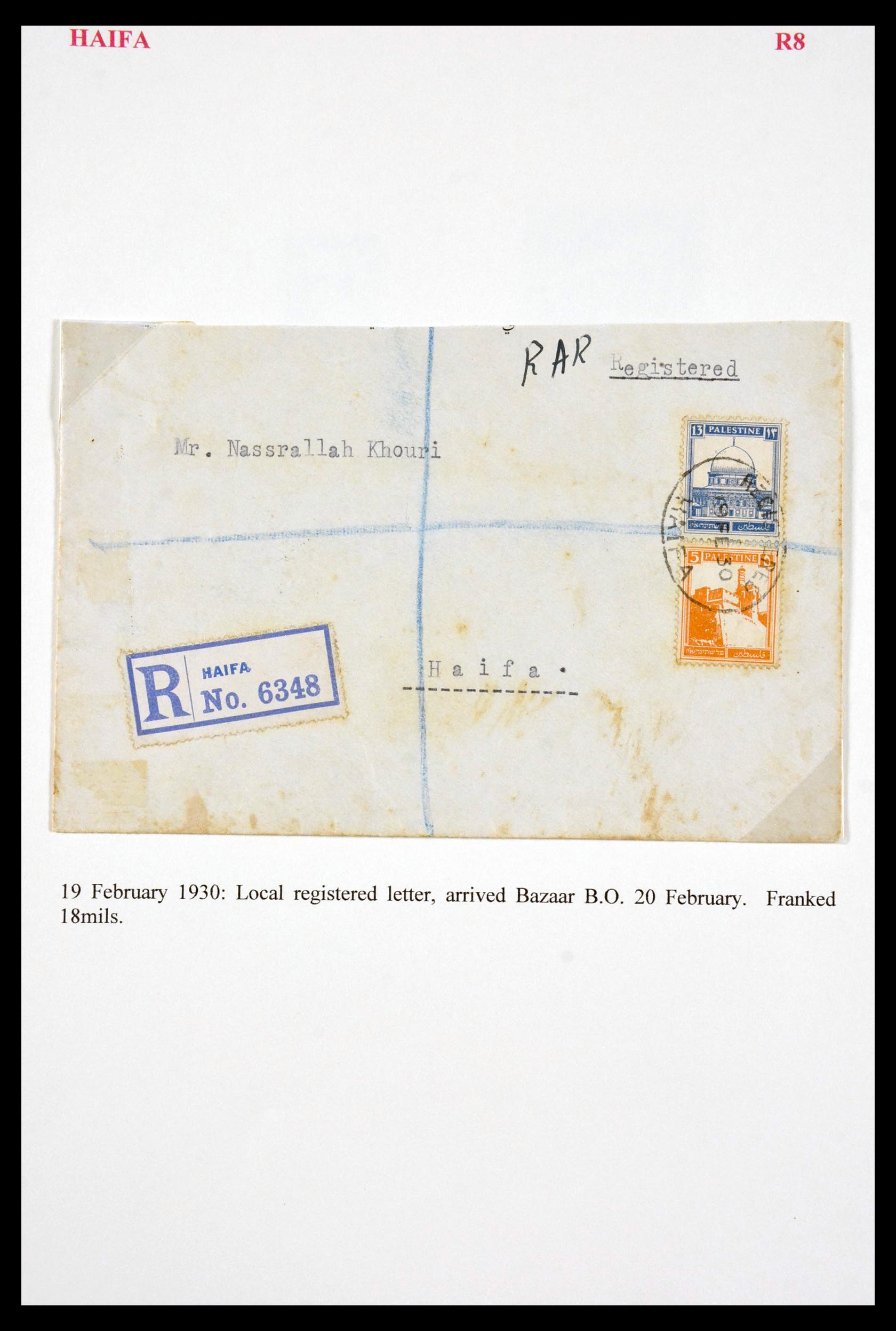 29588 067 - 29588 Palestina brieven en stempels 1919-1948.