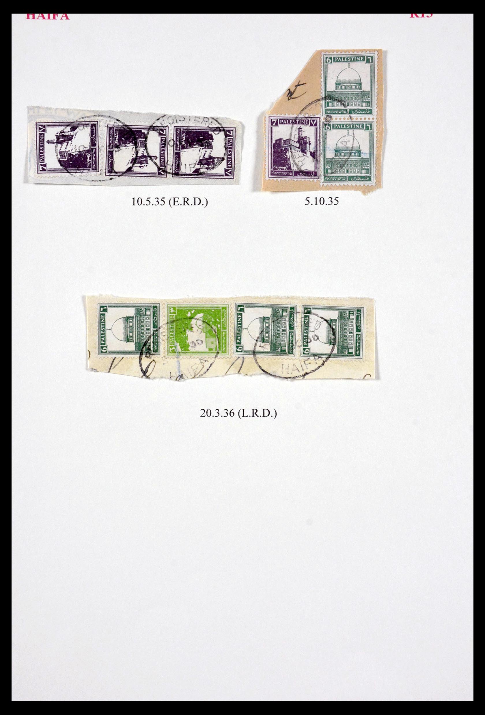 29588 071 - 29588 Palestina brieven en stempels 1919-1948.