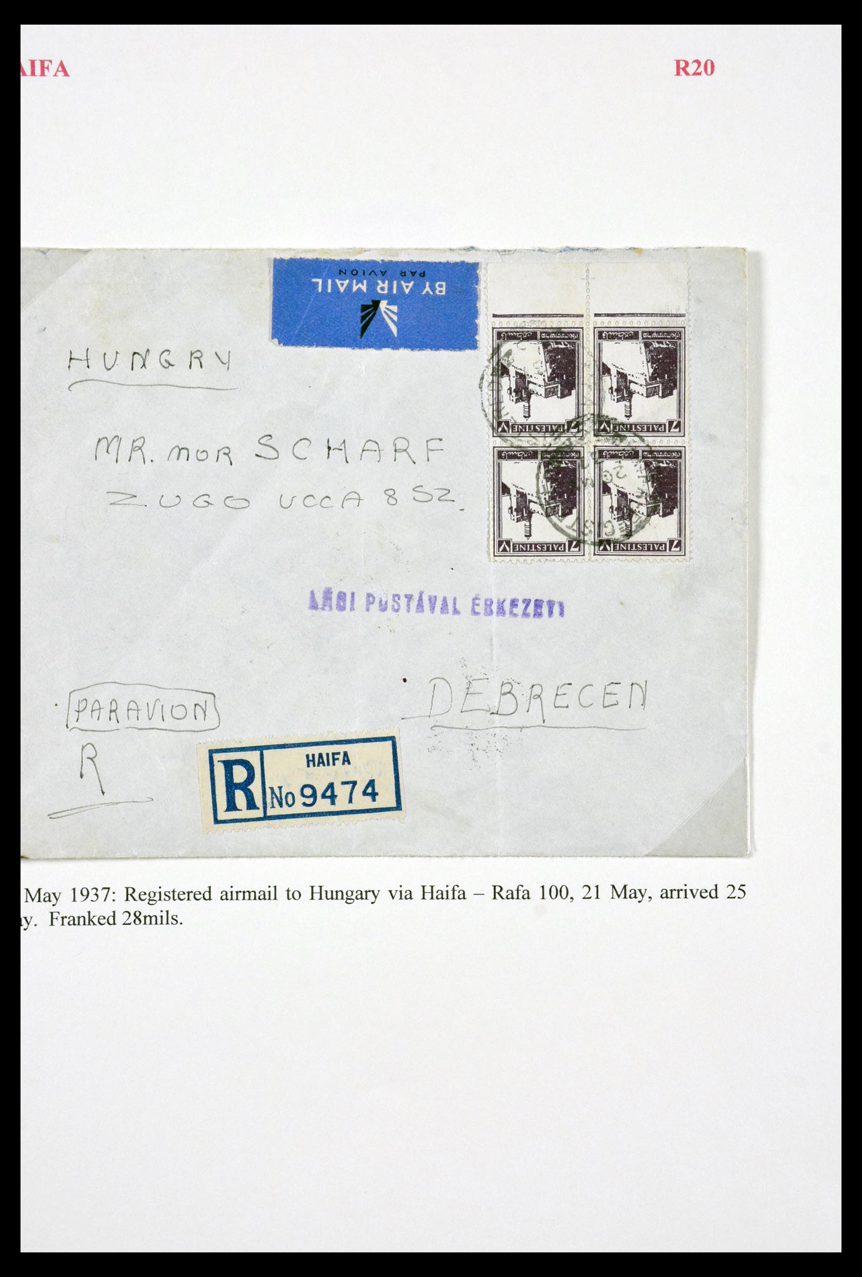 29588 078 - 29588 Palestina brieven en stempels 1919-1948.