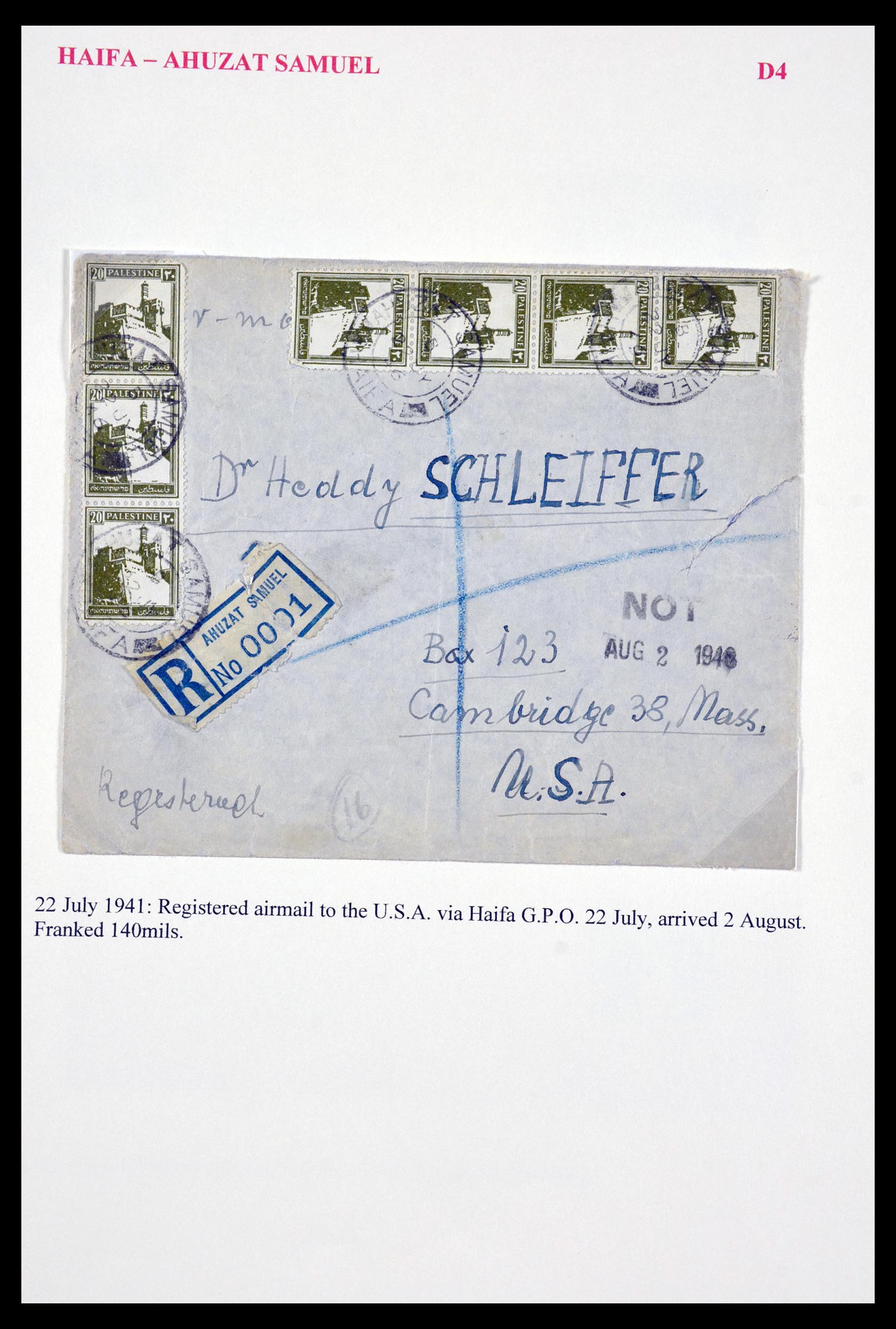 29588 089 - 29588 Palestina brieven en stempels 1919-1948.
