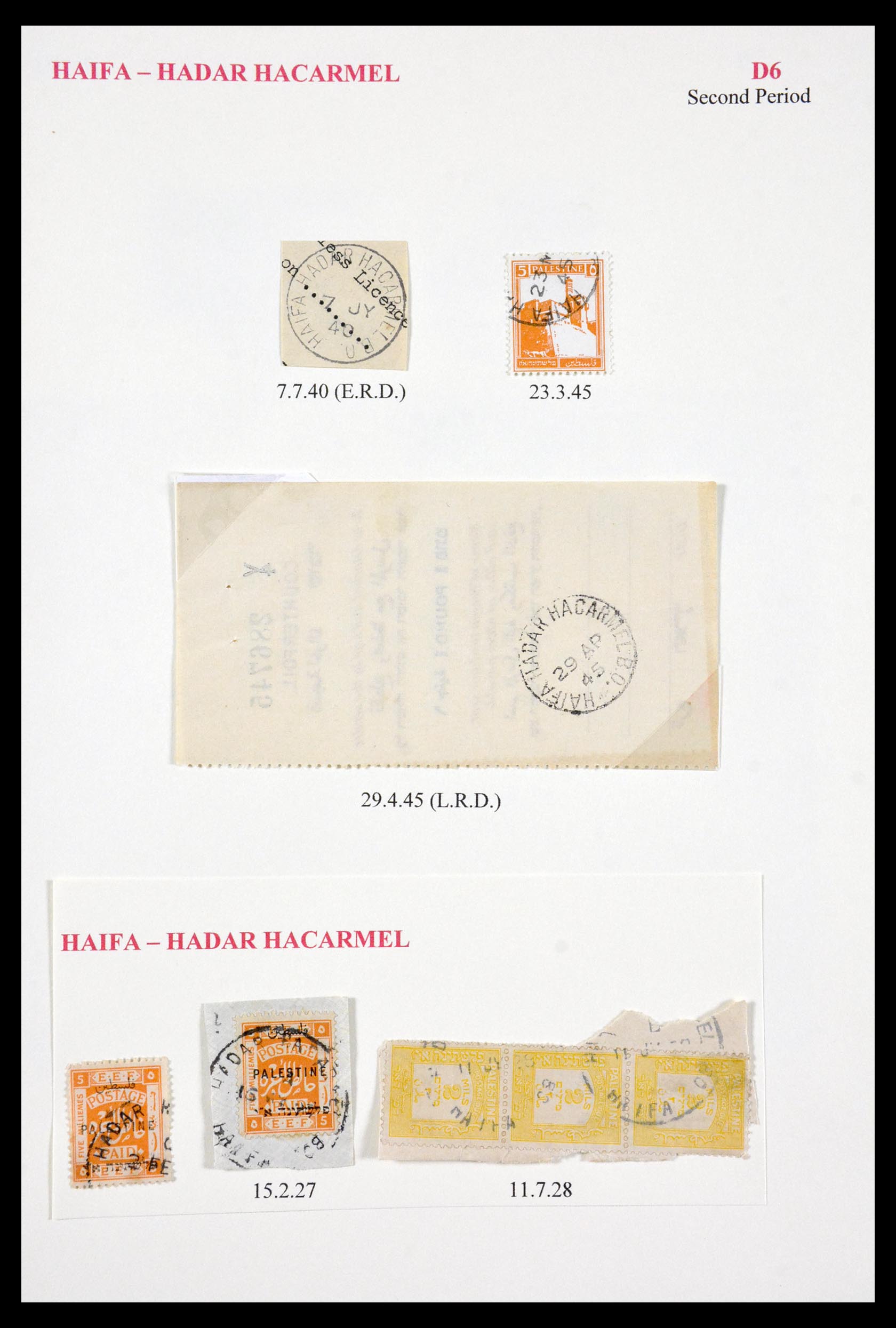 29588 102 - 29588 Palestina brieven en stempels 1919-1948.