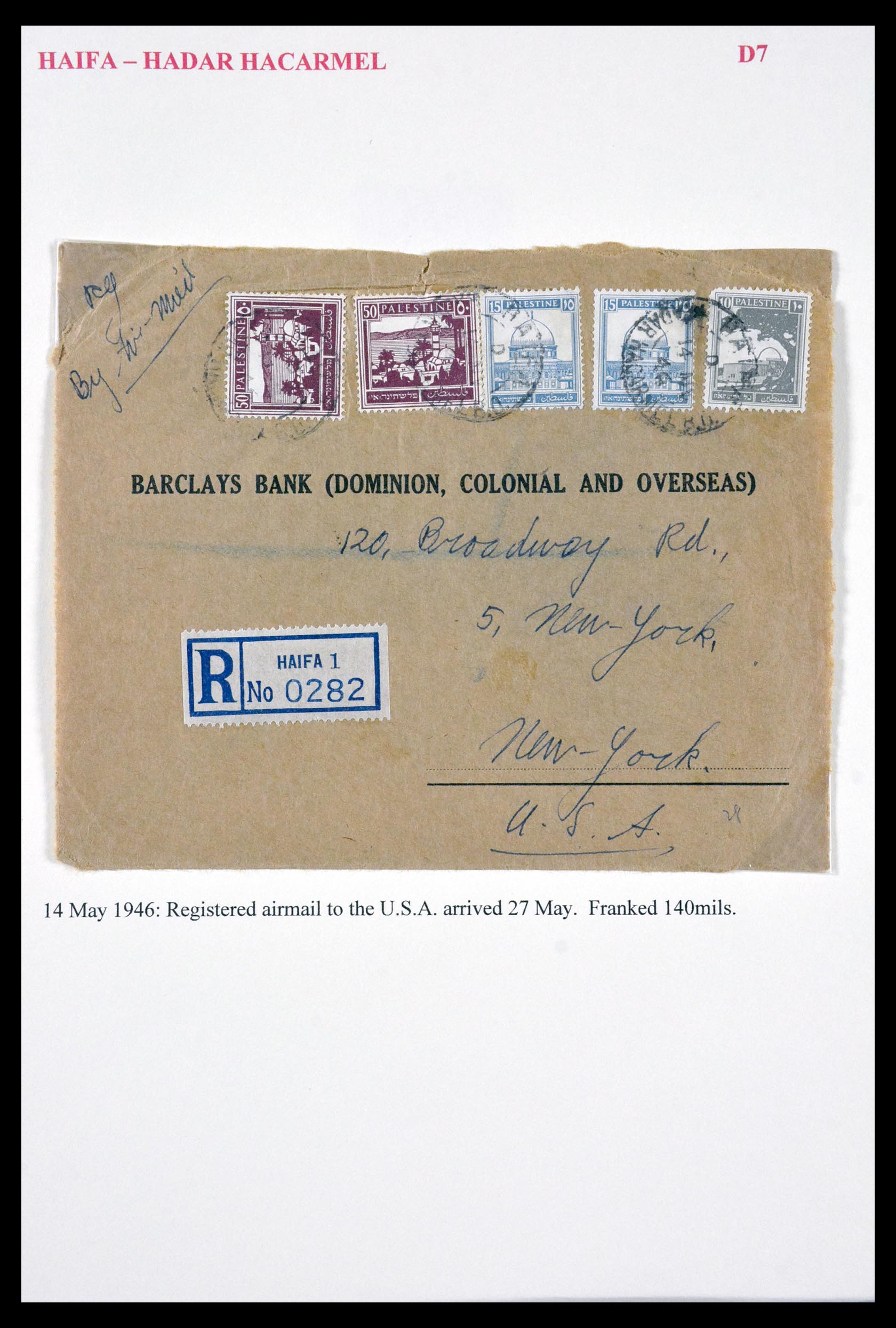 29588 104 - 29588 Palestina brieven en stempels 1919-1948.