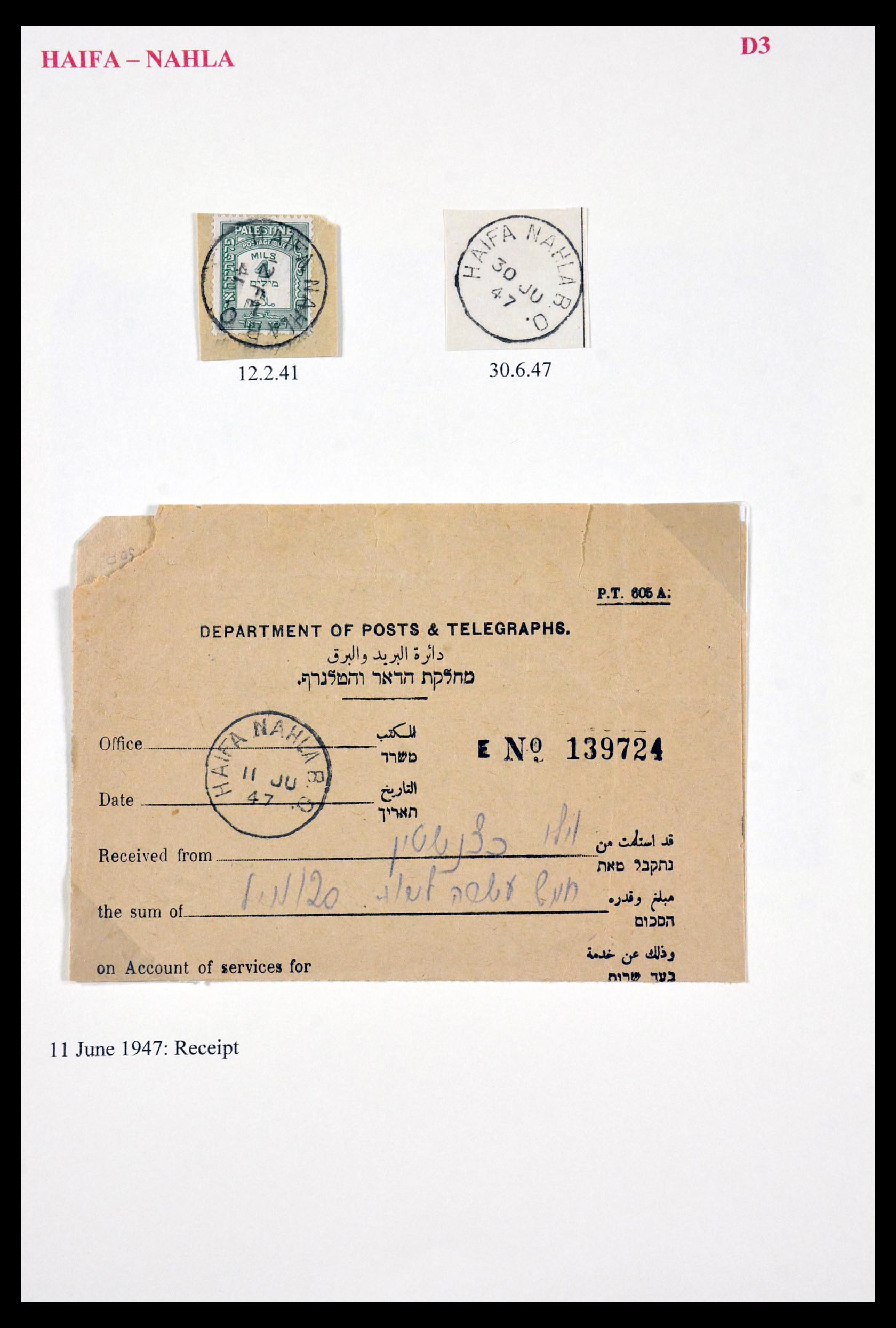 29588 114 - 29588 Palestina brieven en stempels 1919-1948.