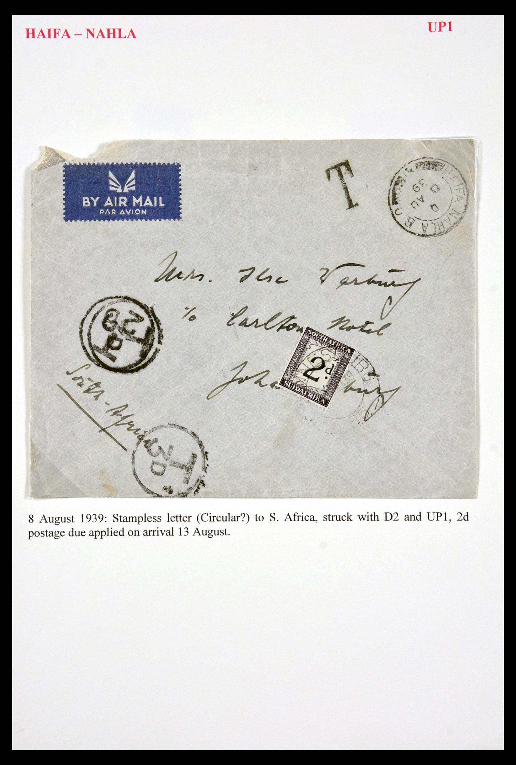 29588 115 - 29588 Palestina brieven en stempels 1919-1948.